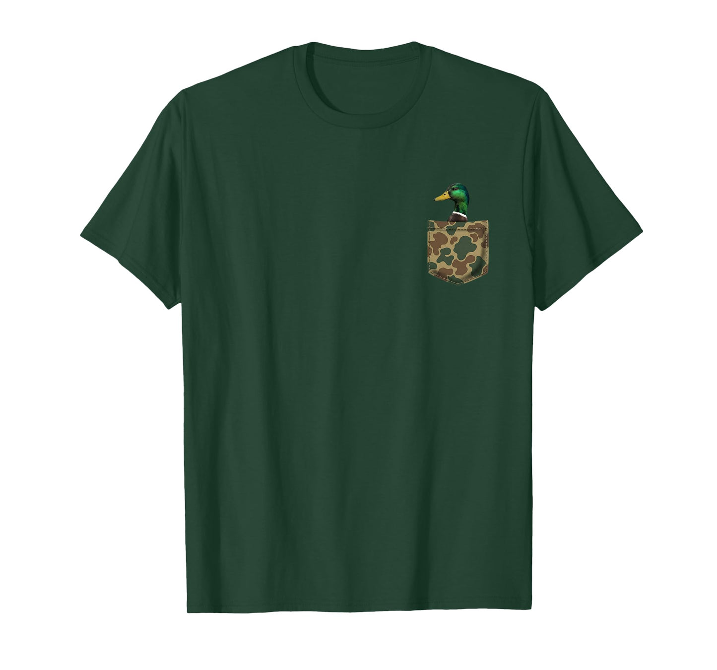 Vintage Mallard Duck Hunting Men School Camo Pocket Gifts T-Shirt
