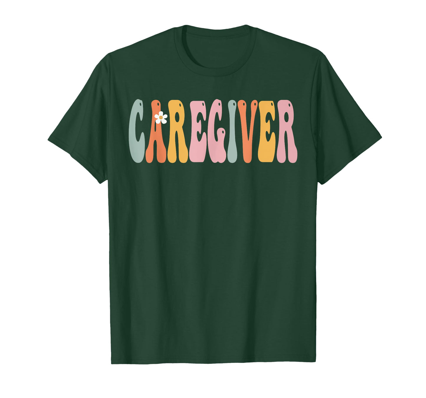 Caregiver Week Groovy Appreciation Day For Women For Work T-Shirt