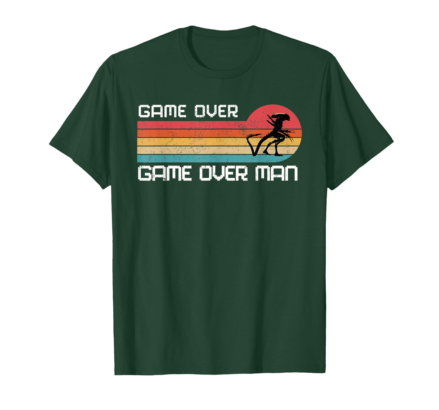 Novawarez Alien Game Over Man Unisex-Adults T-Shirt Black Small Alien-Themed Halloween T-Shirt