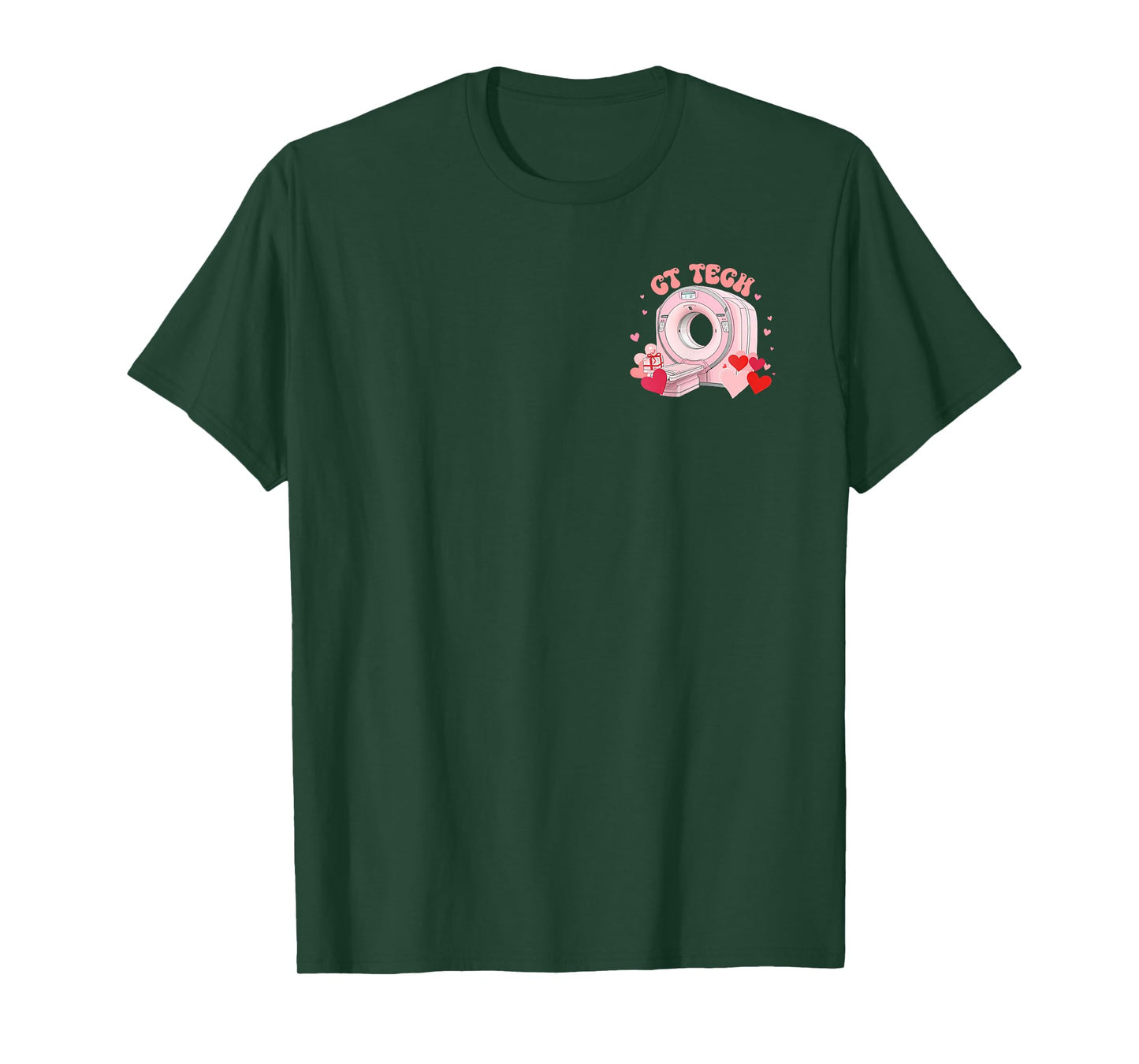 (2 Sided) Cupid's Favorite CT Tech Radiology Valentine Nurse T-Shirt