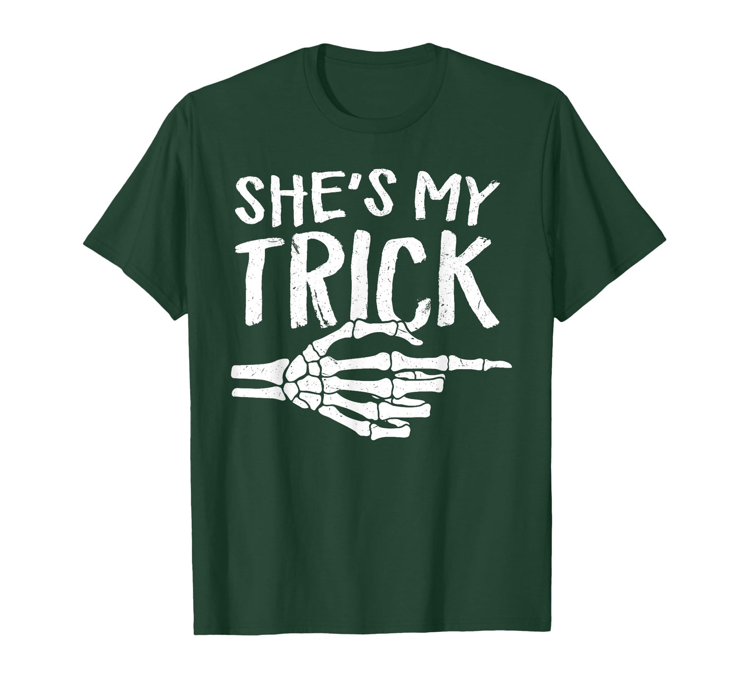 She's My Trick Matching Couple Halloween Costume Boyfriend T-Shirt
