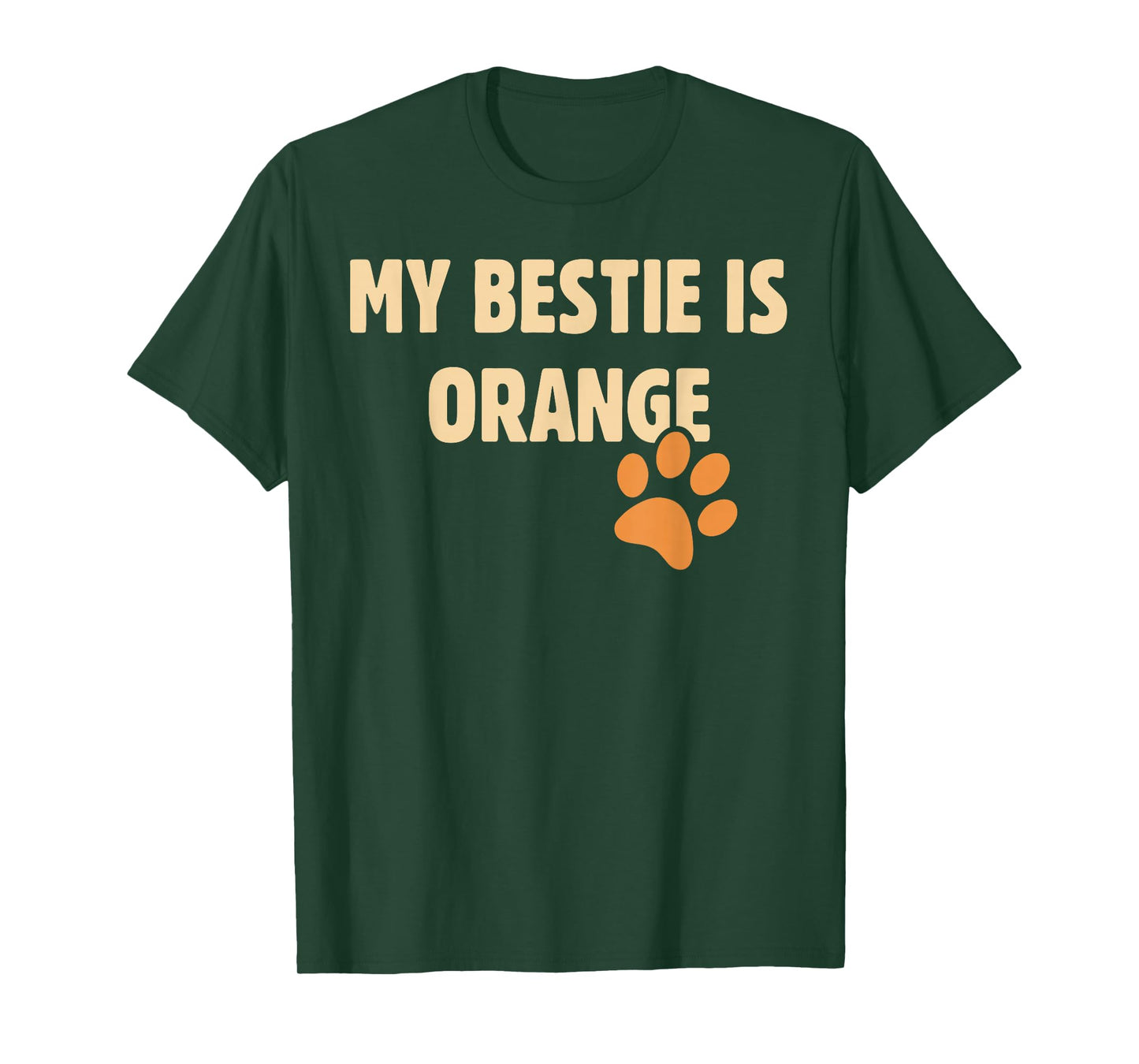 Orange cat Funny Best Buddy Ginger Tom My Bestie paw Graphic T-Shirt
