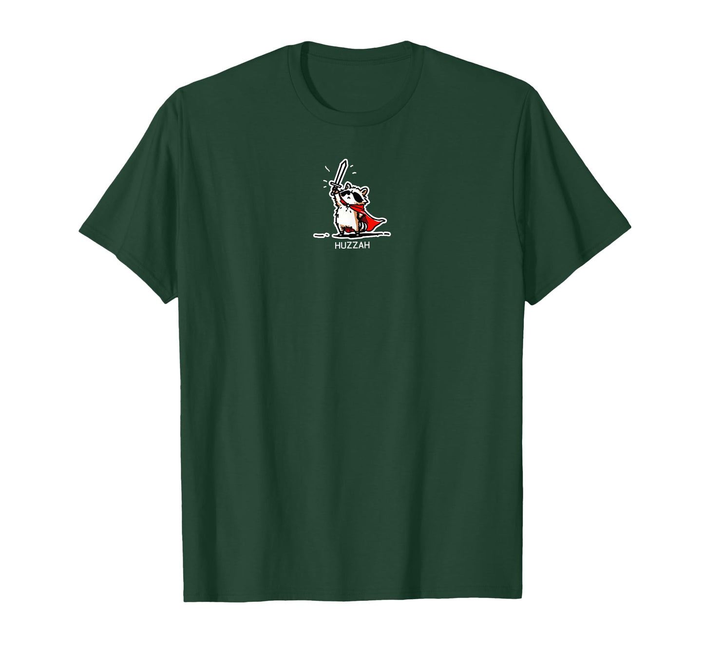 Huzzah Raccoon Knight Funny Sword Meme Quote T-Shirt