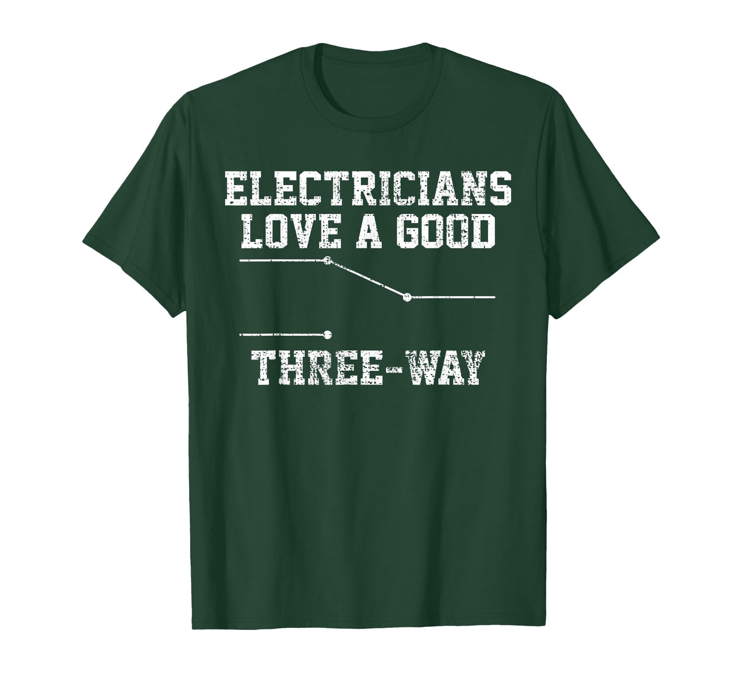Electrician T-Shirt Funny Three Way Pun Thisrt Gift Tee T-Shirt