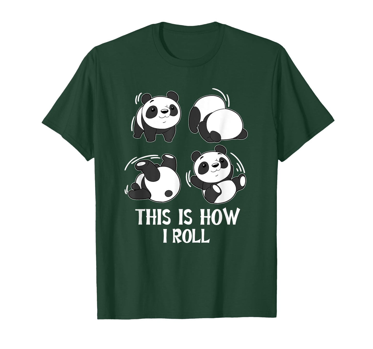Cute This Is How I Roll Panda Yoga Somersault Tumble Pandas T-Shirt