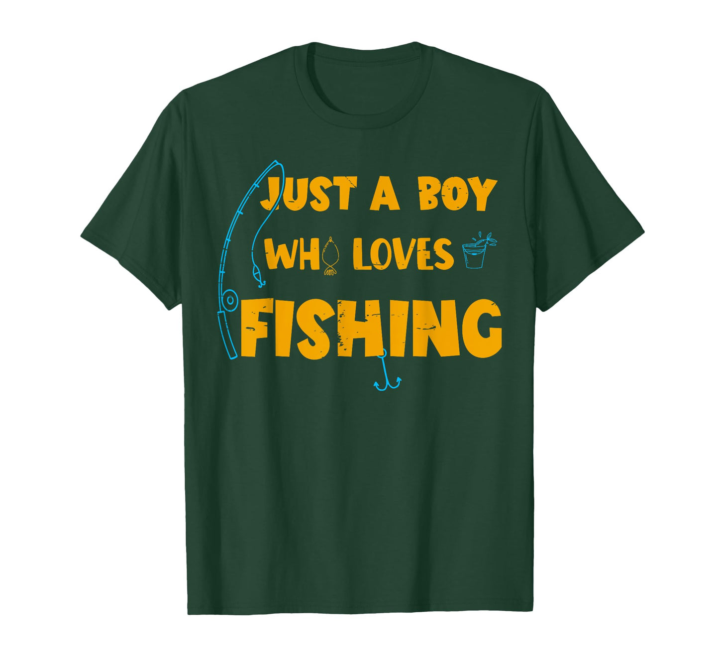 Just A Boy Who Loves Fishing Cute Boys Fishing T-Shirt