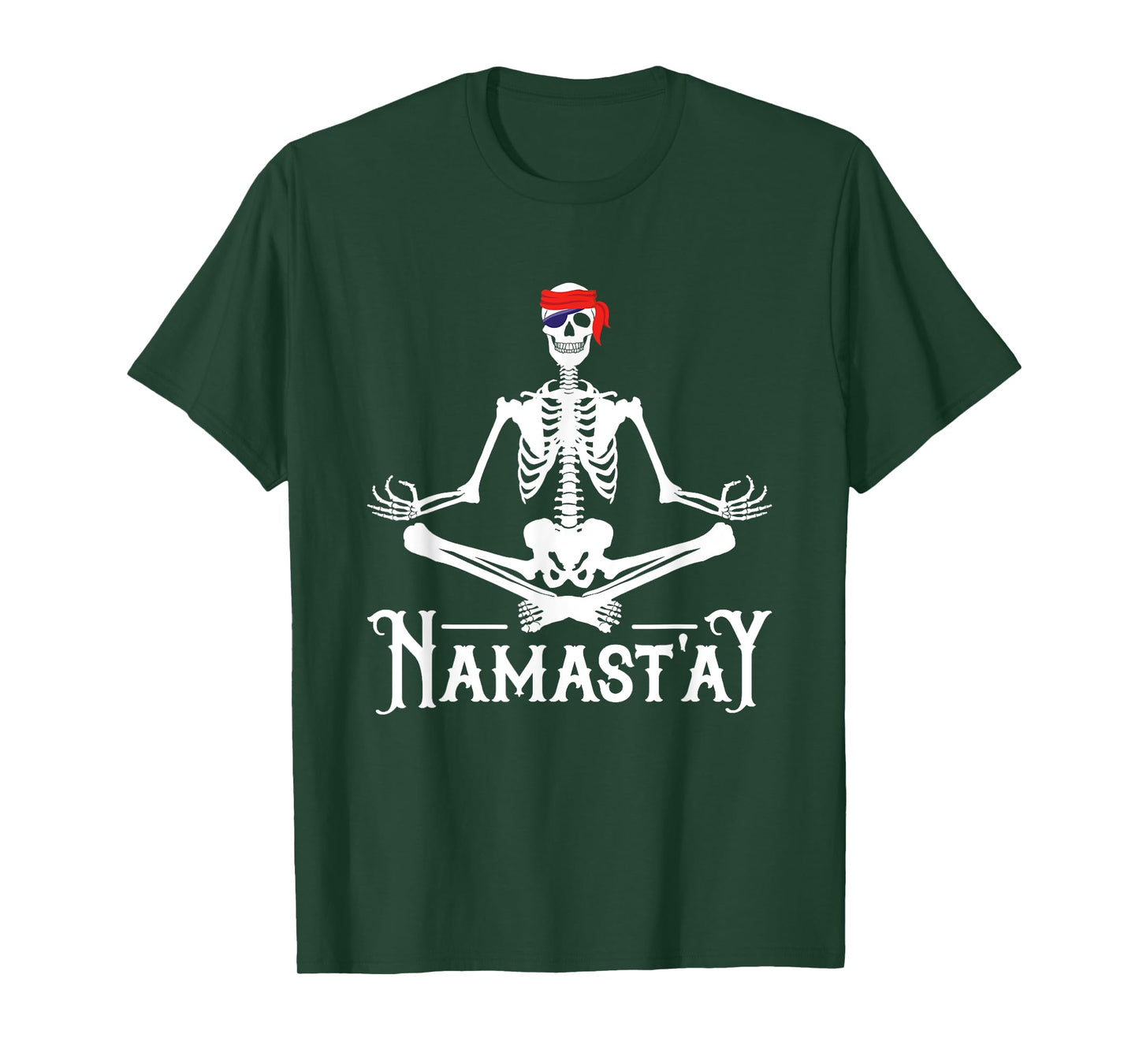 Namast'ay Yoga Pirate Pun Yogi Teacher Meditation Halloween T-Shirt