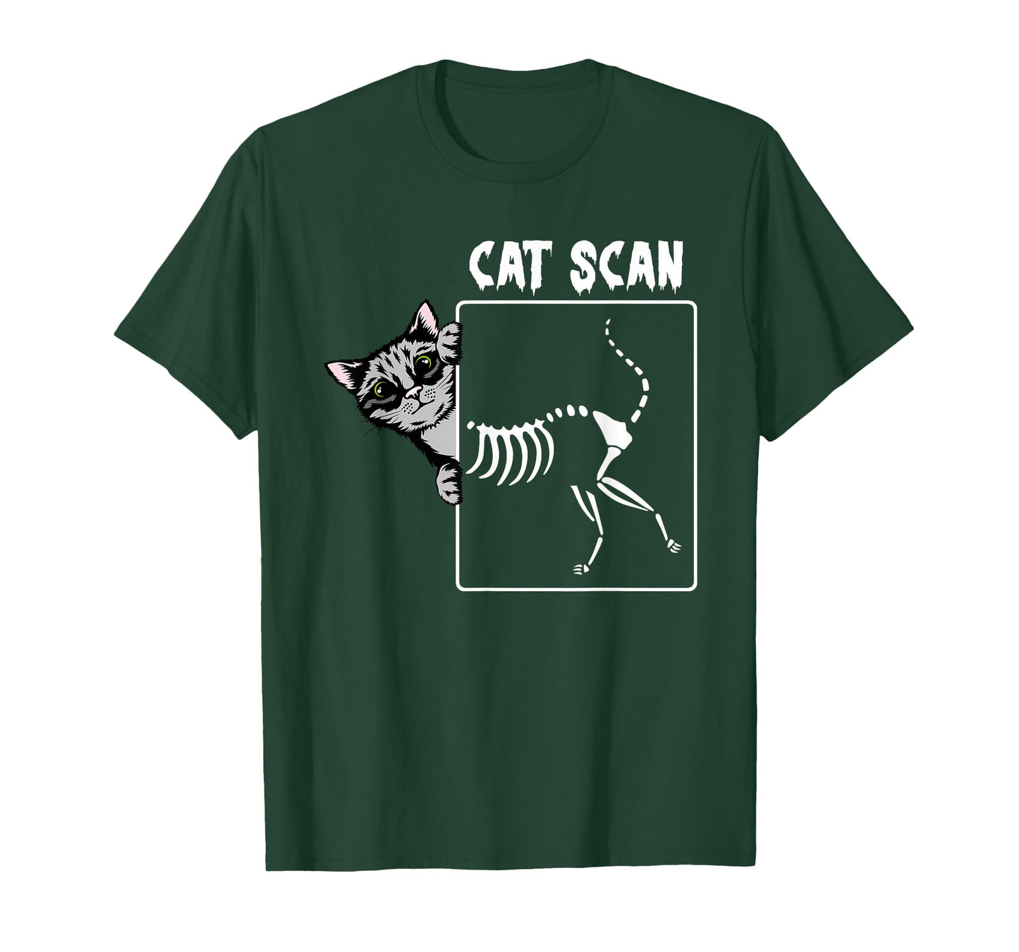 Cat Scan CT Funny Cat X Ray Pun Meme Rad Tech Cat Lover T-Shirt for Men Women Girls Kids