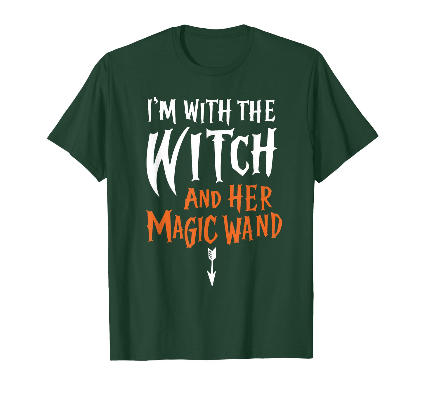 I'm With The Witch and her Magic Wand Mens Adult T-Shirt
