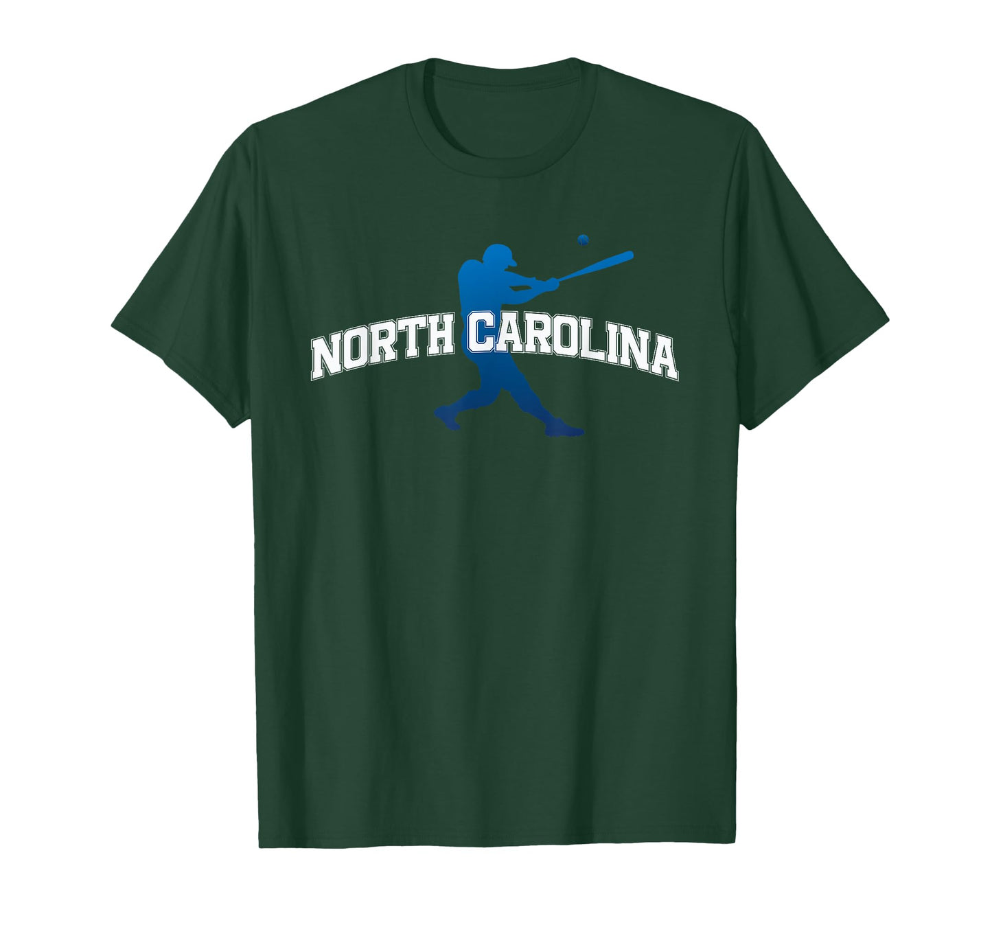 North Carolina Baseball Player Team Blue T-Shirt