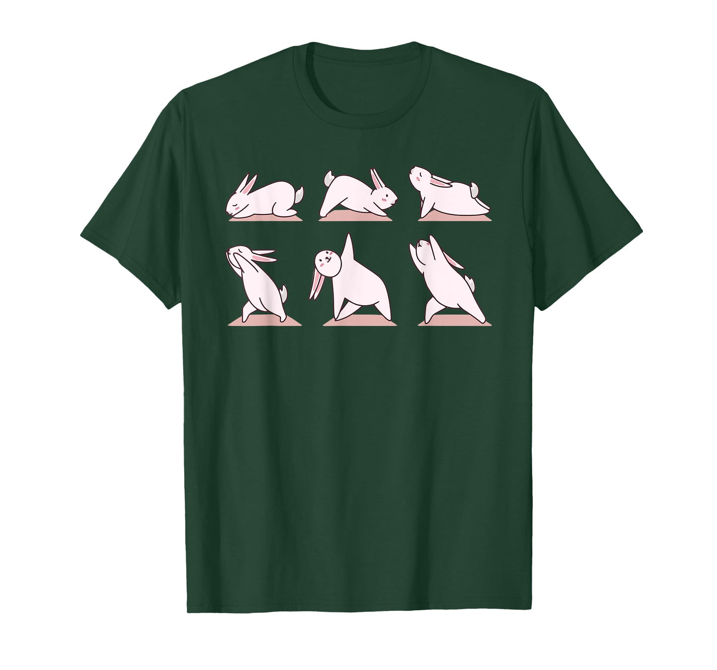 Cute Bunny Yoga Rabbit Poses and Meditation funny T-Shirt