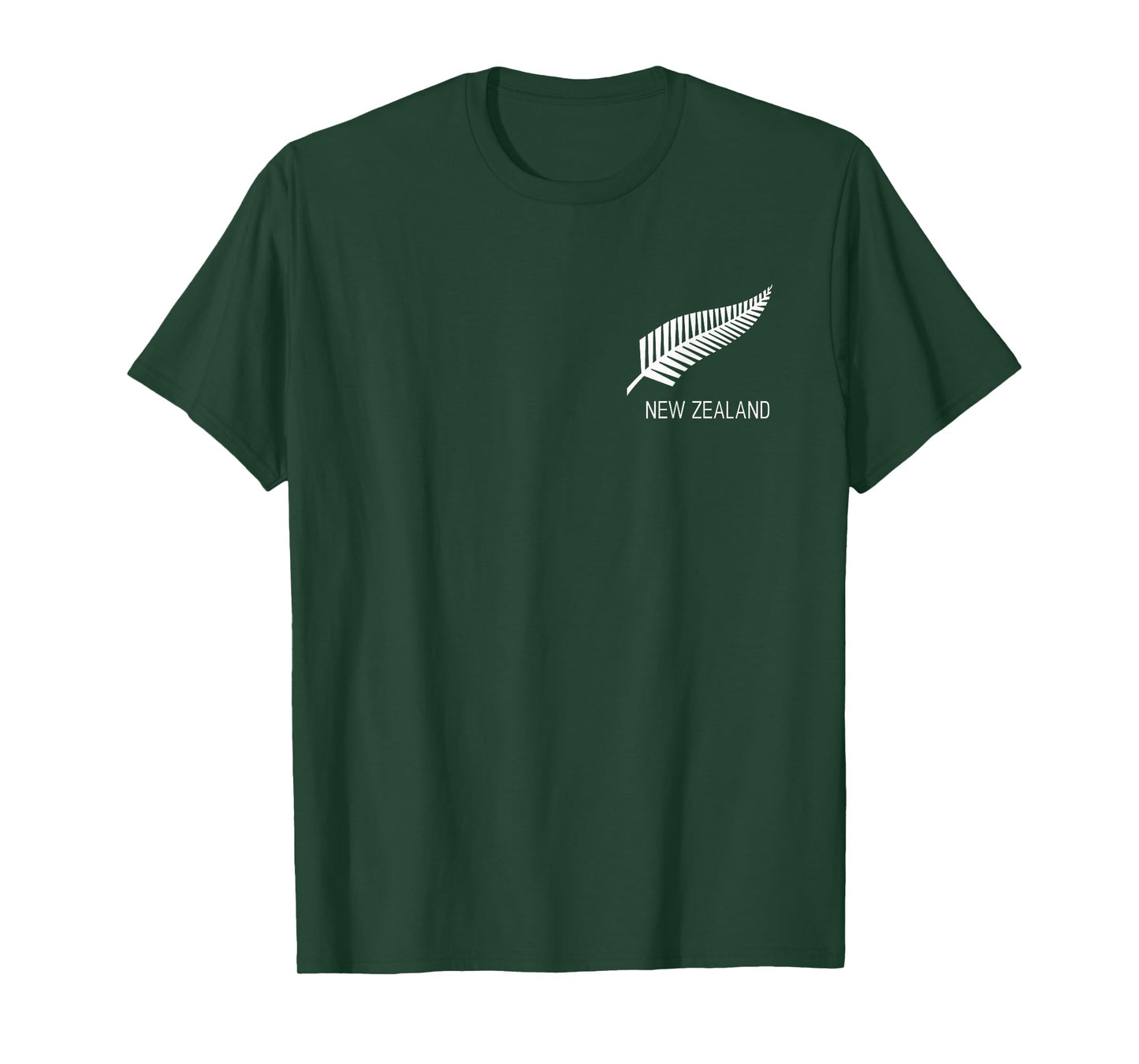 Black New Zealand Fern Shirt Mens Black Proud Kiwi NZ Rugby T-Shirt