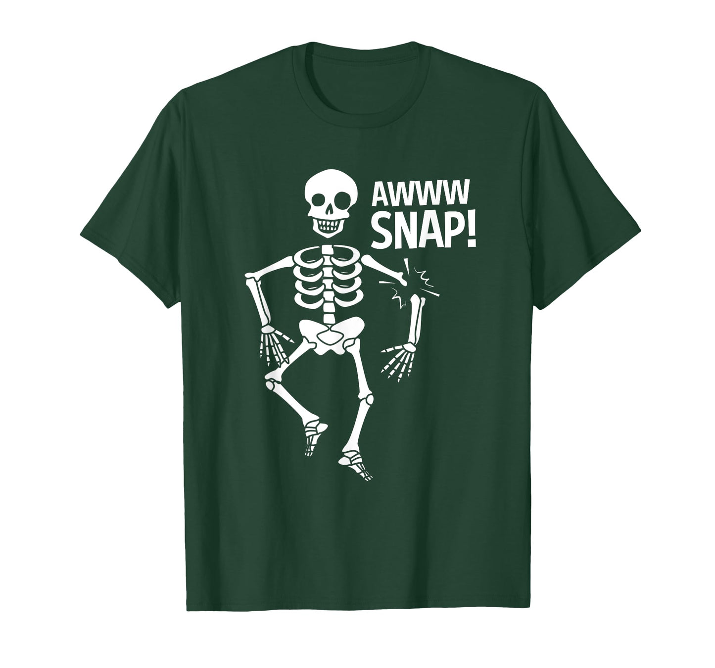 Broken Arm Halloween Aww Snap Skeleton T-Shirt