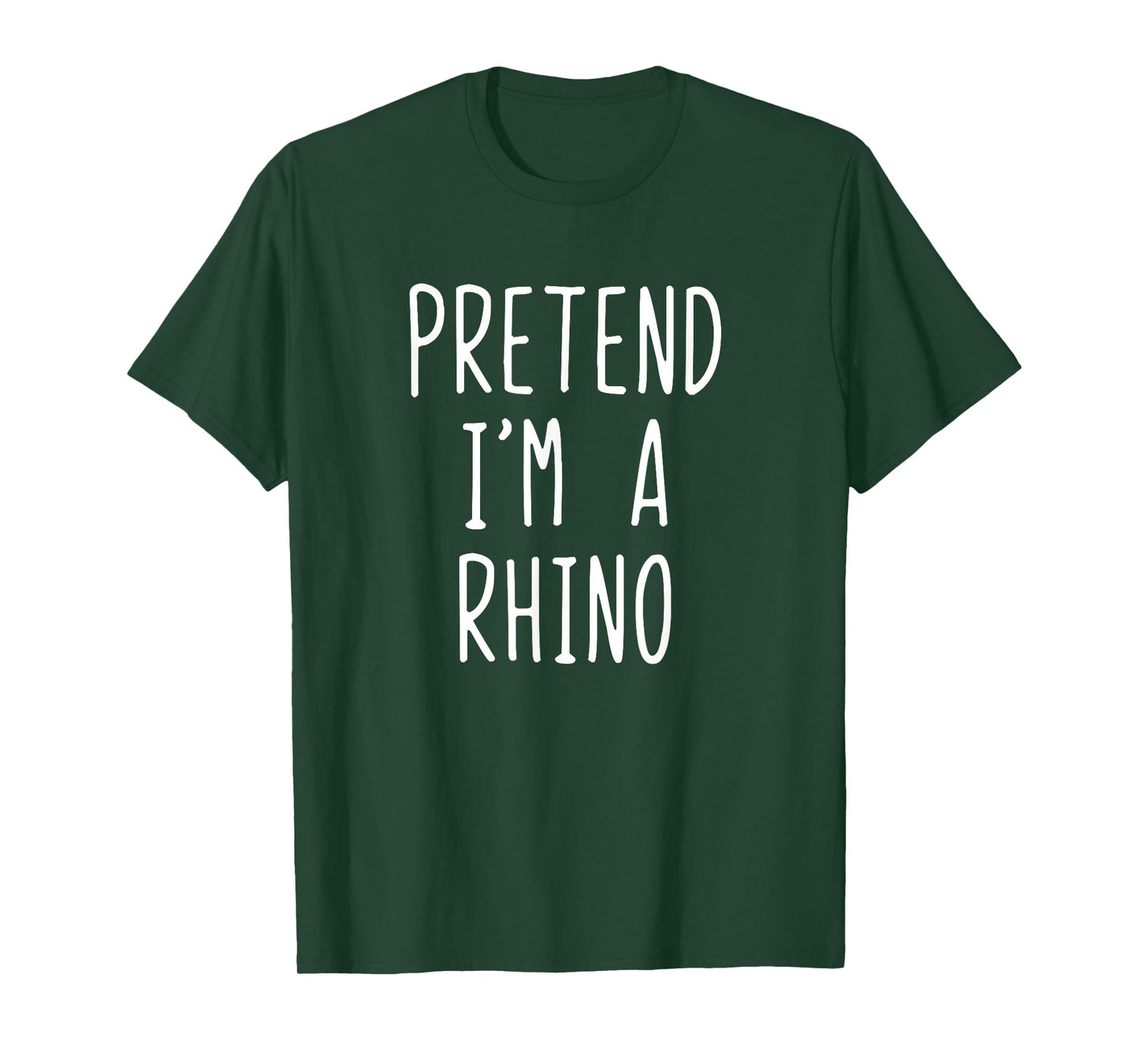 Pretend I'm A Rhino Costume Halloween Lazy Adult Rhinoceros T-Shirt