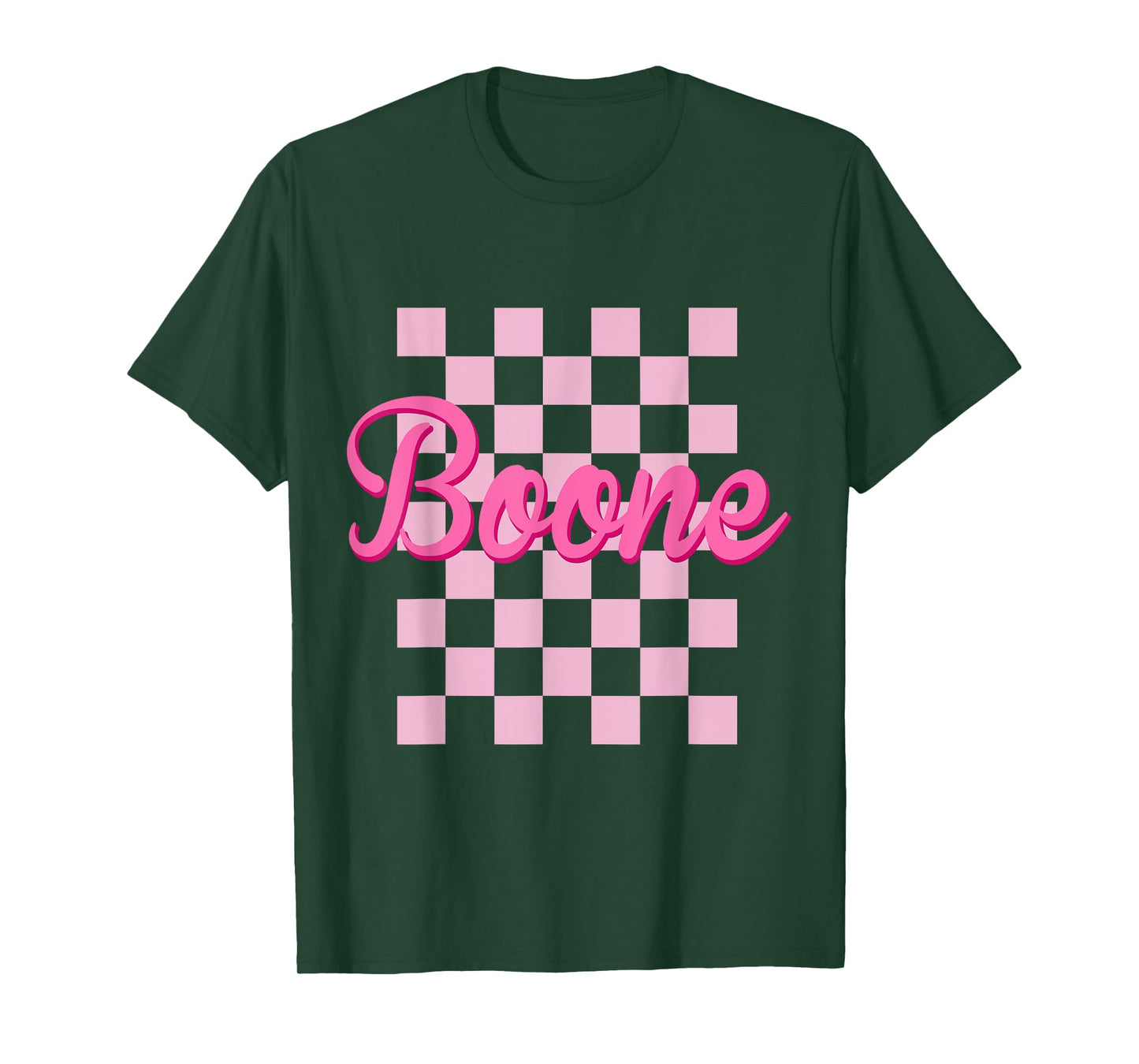 Boone Checkered First Name-d Boy Girl Birth-Day T-Shirt