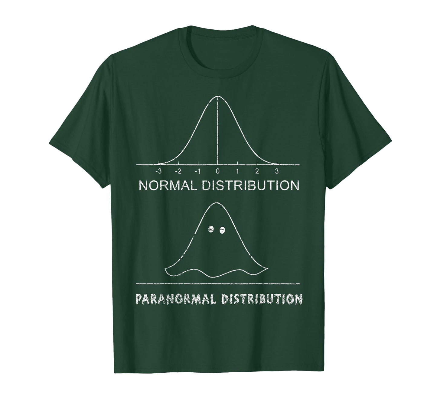Normal Paranormal Distribution Funny Math Ghost Halloween T-Shirt