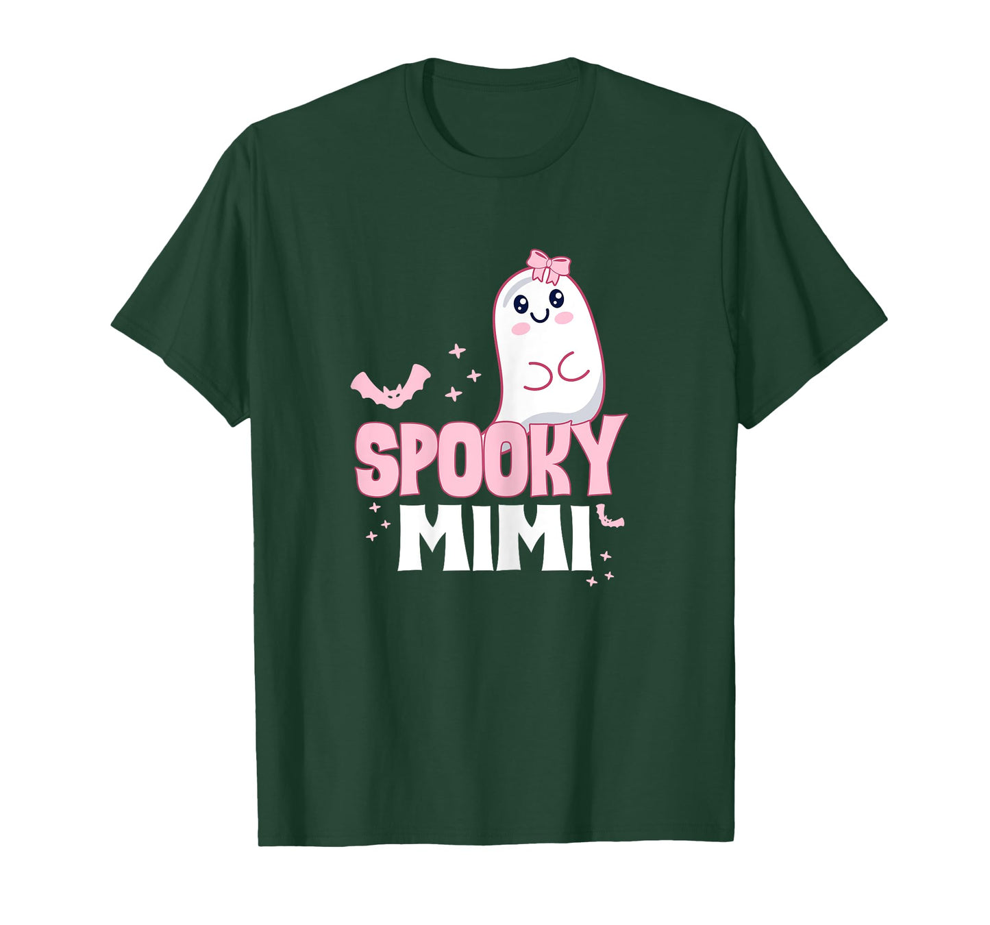 Spooky Mimi Family Cute Pink White Ghost Boo Halloween T-Shirt