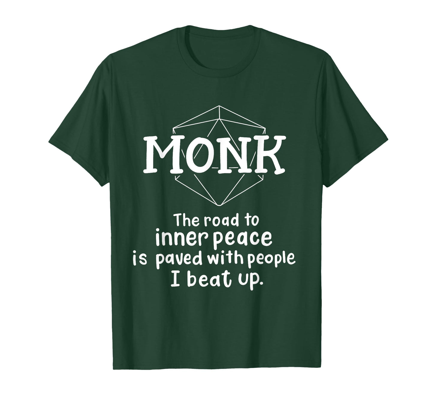 RPG Gamer Monk Funny Character Joke Roleplaying Games T-Shirt
