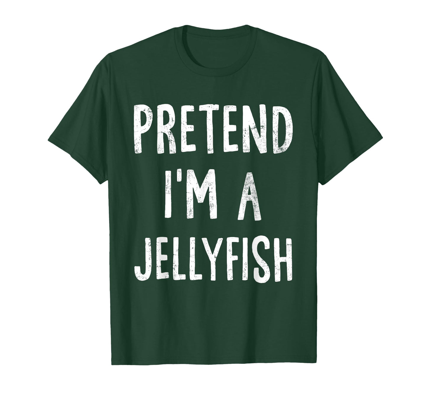 Pretend I'm A Jellyfish Lazy Halloween Costume Matching T-Shirt