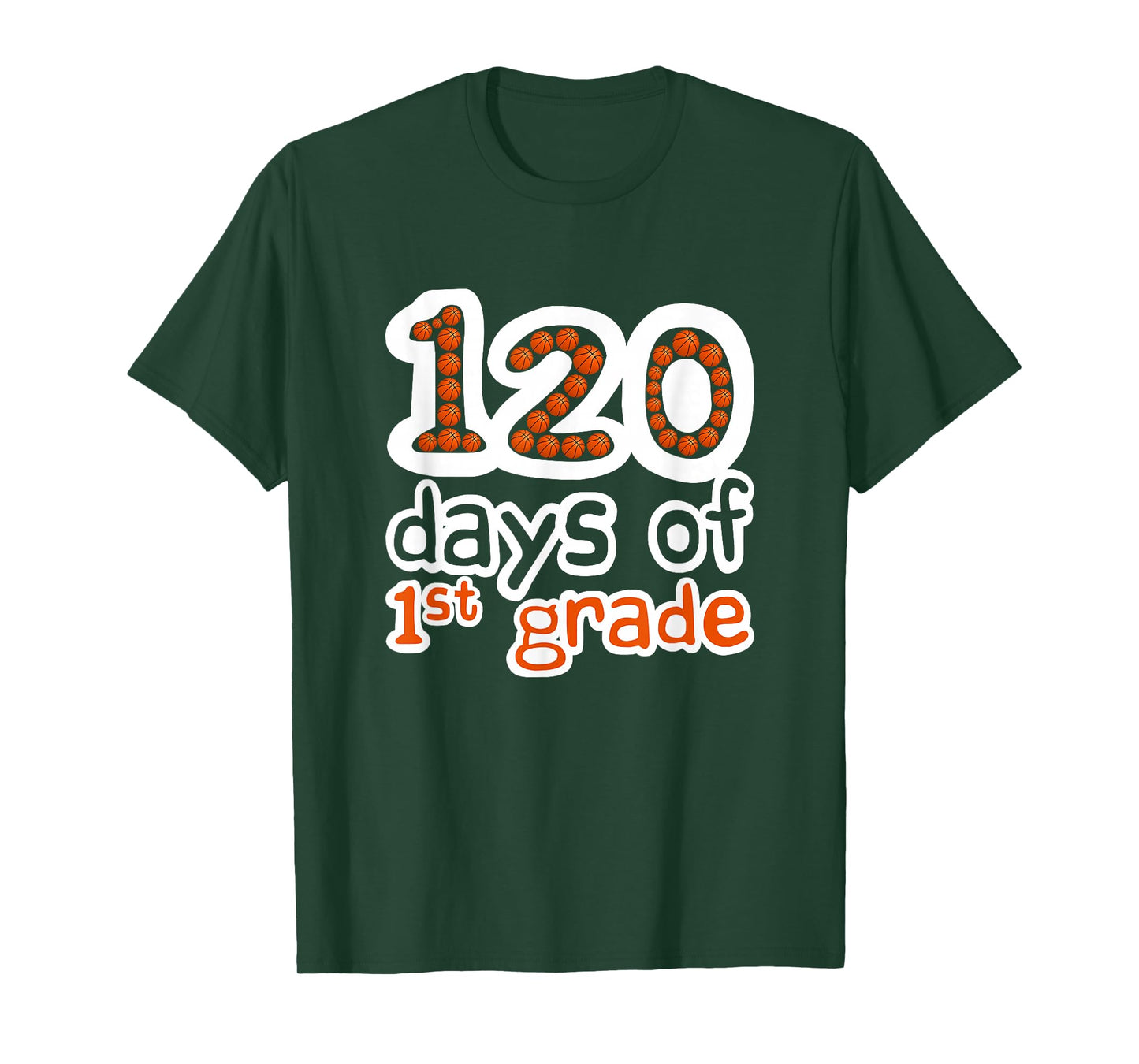 120 Days of 1st Grade Basketball Sport 120th Day of School T-Shirt
