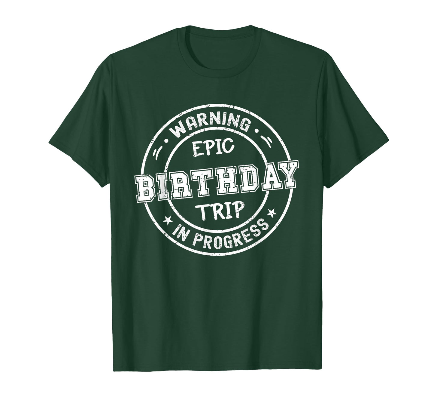 Funny Matching Warning Epic Birthday Trip 2025 In Progress T-Shirt