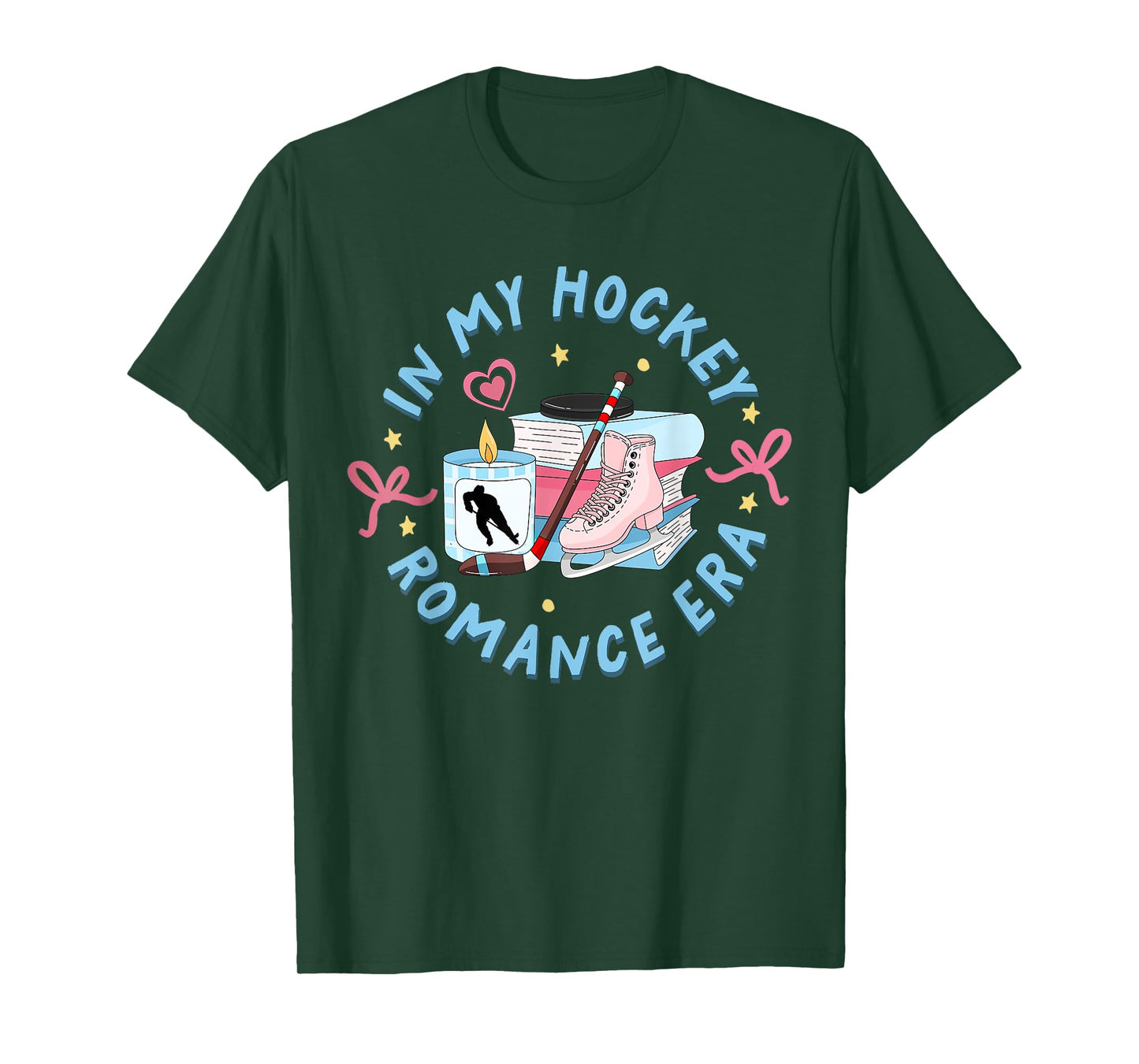 Funny Sport Romance Reader Reading In My Hockey Romance Era T-Shirt