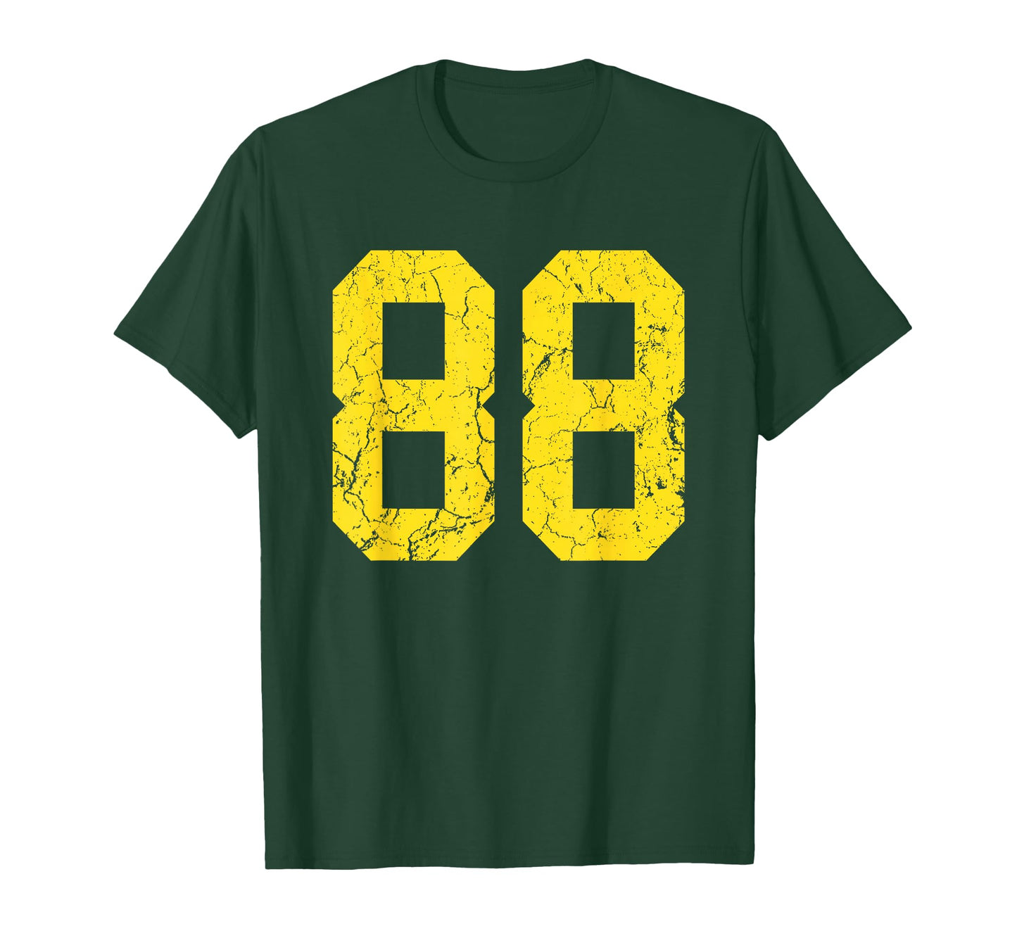 Distressed Bright Gold Number 88 Jersey Player Uniform #88 T-Shirt