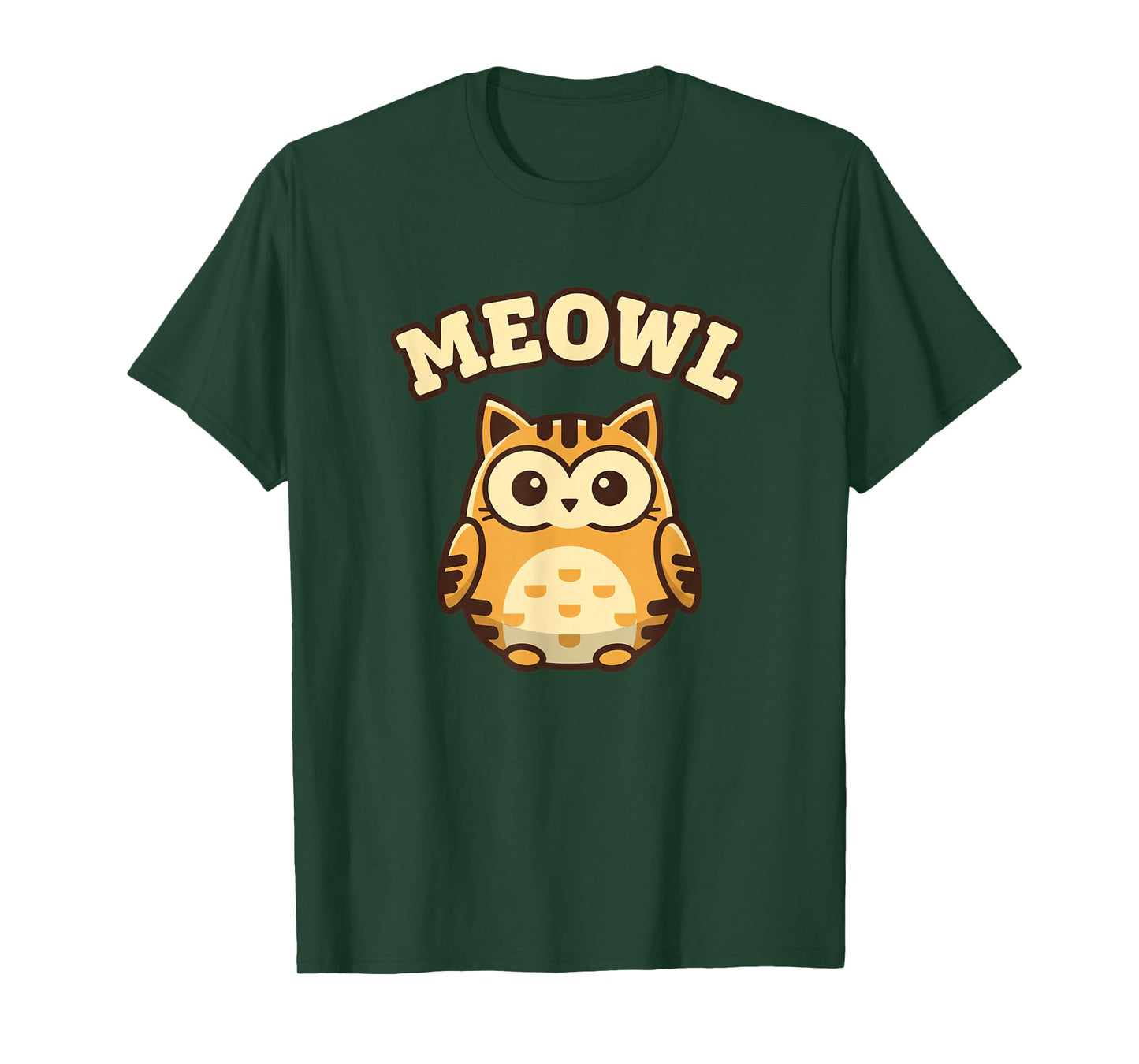 Bird Meowl Cat-Owl Meme Funny Cursed Brainrot Design T-Shirt