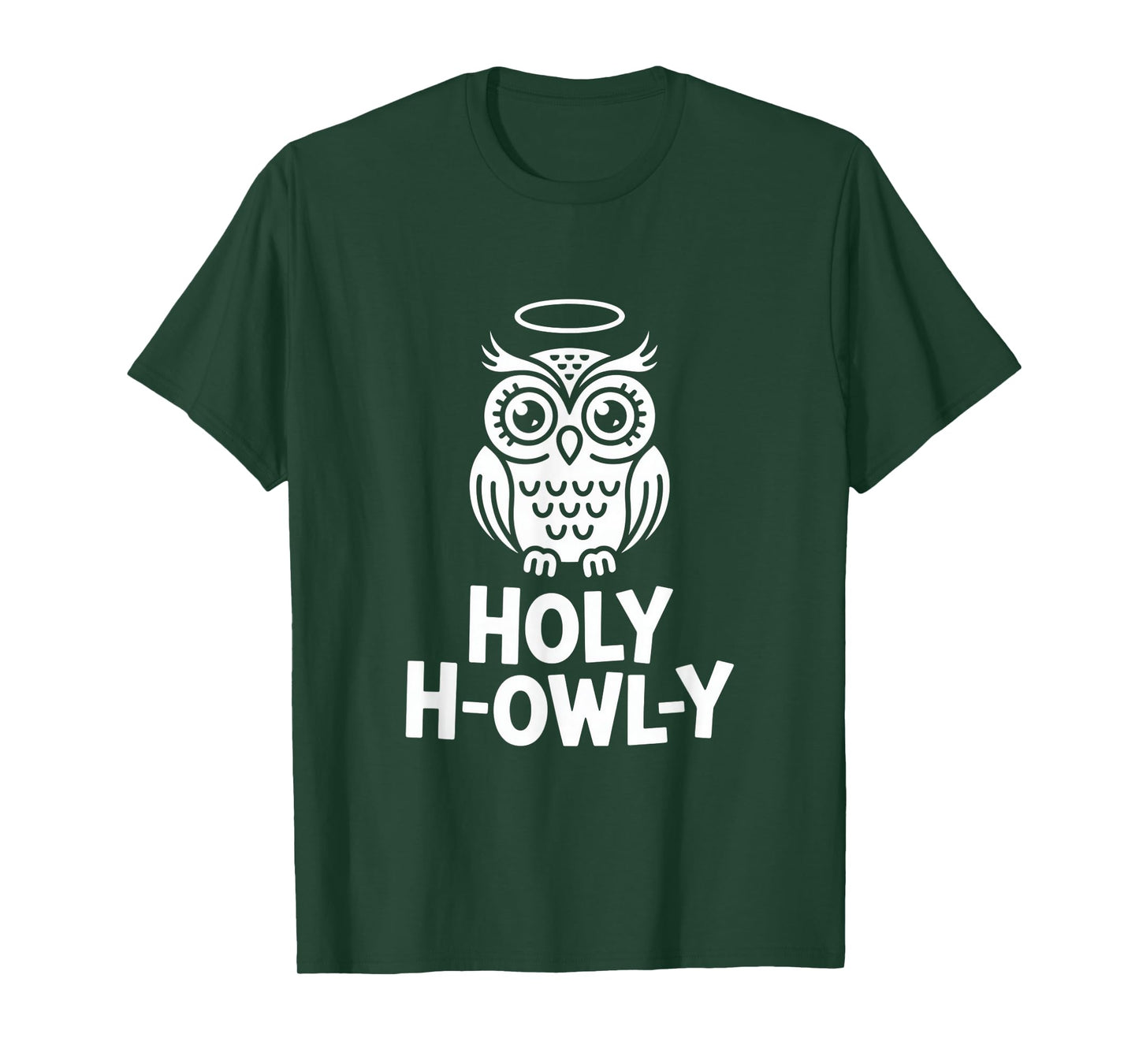 Holy H Owly Owl Pun Halo Angel Humor Wordplay T-Shirt