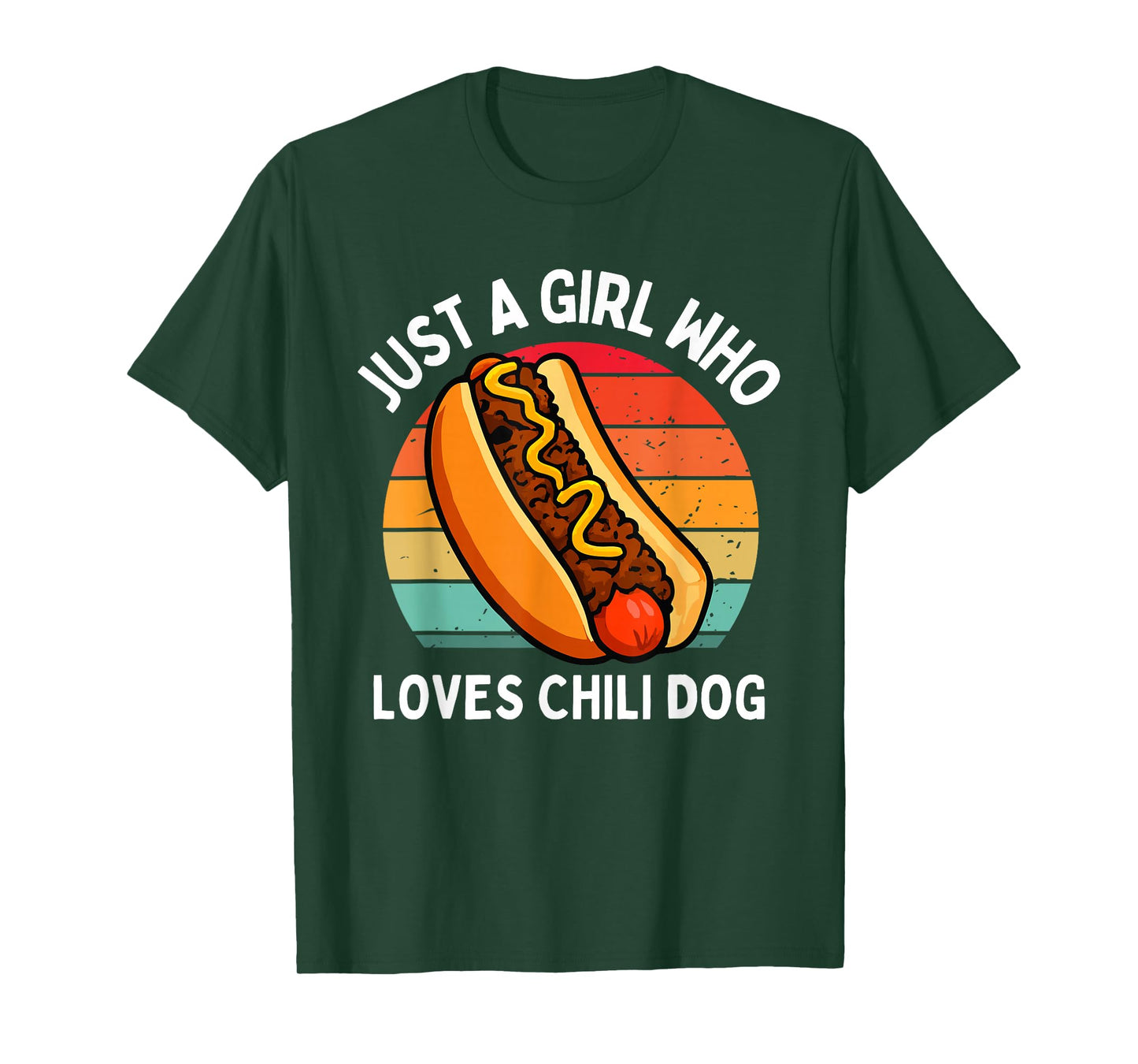 Just A Girl Who Loves Chili Dogs Funny Cheese Kids Toddler T-Shirt