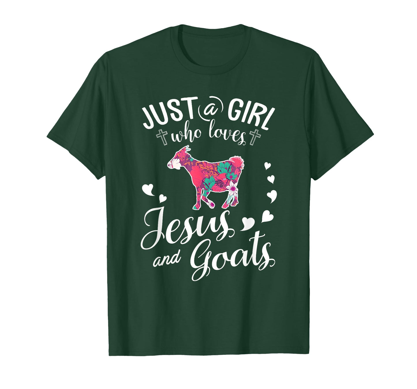 Just A Girl Who Loves Jesus And Goats T Shirt Farmer Lover T-Shirt