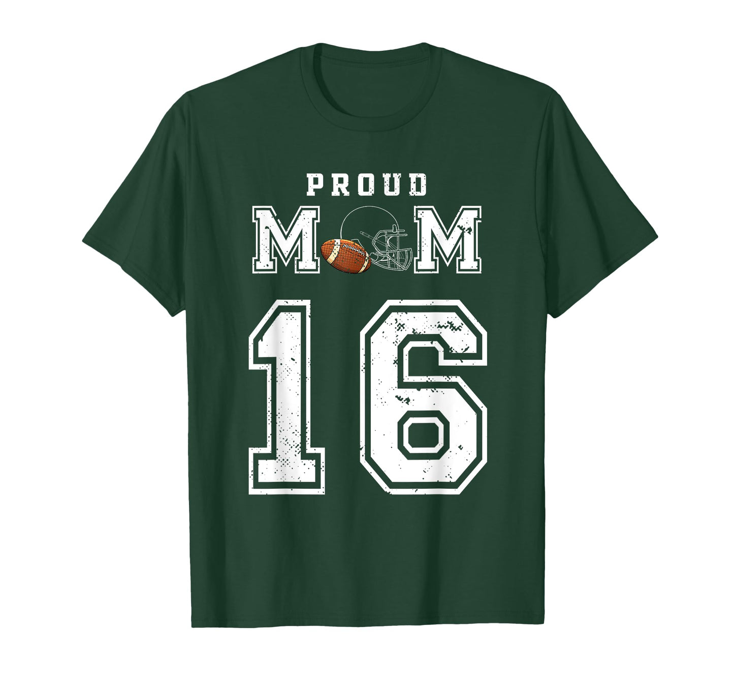 Custom Proud Football Mom Number 16 Personalized For Women T-Shirt