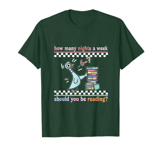 Teacher 67 How Many Nights a Week Should You Be Reading 6 7 T-Shirt