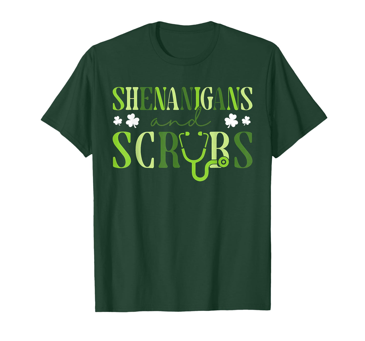 Shenanigans and Scrubs St Patricks Day Nurse T-Shirt