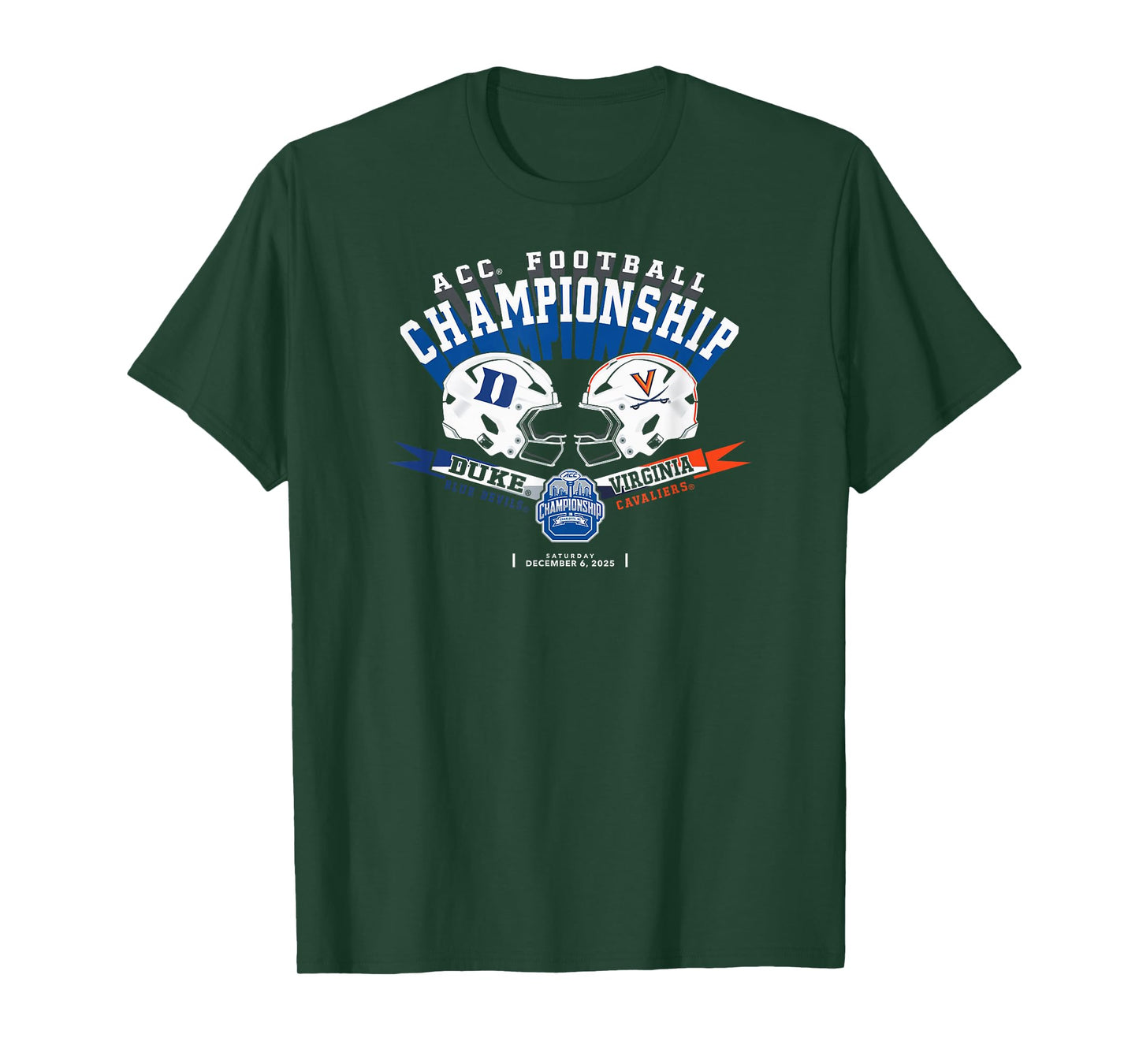 Duke vs Virginia Acc Championship 2025 Football Black T-Shirt