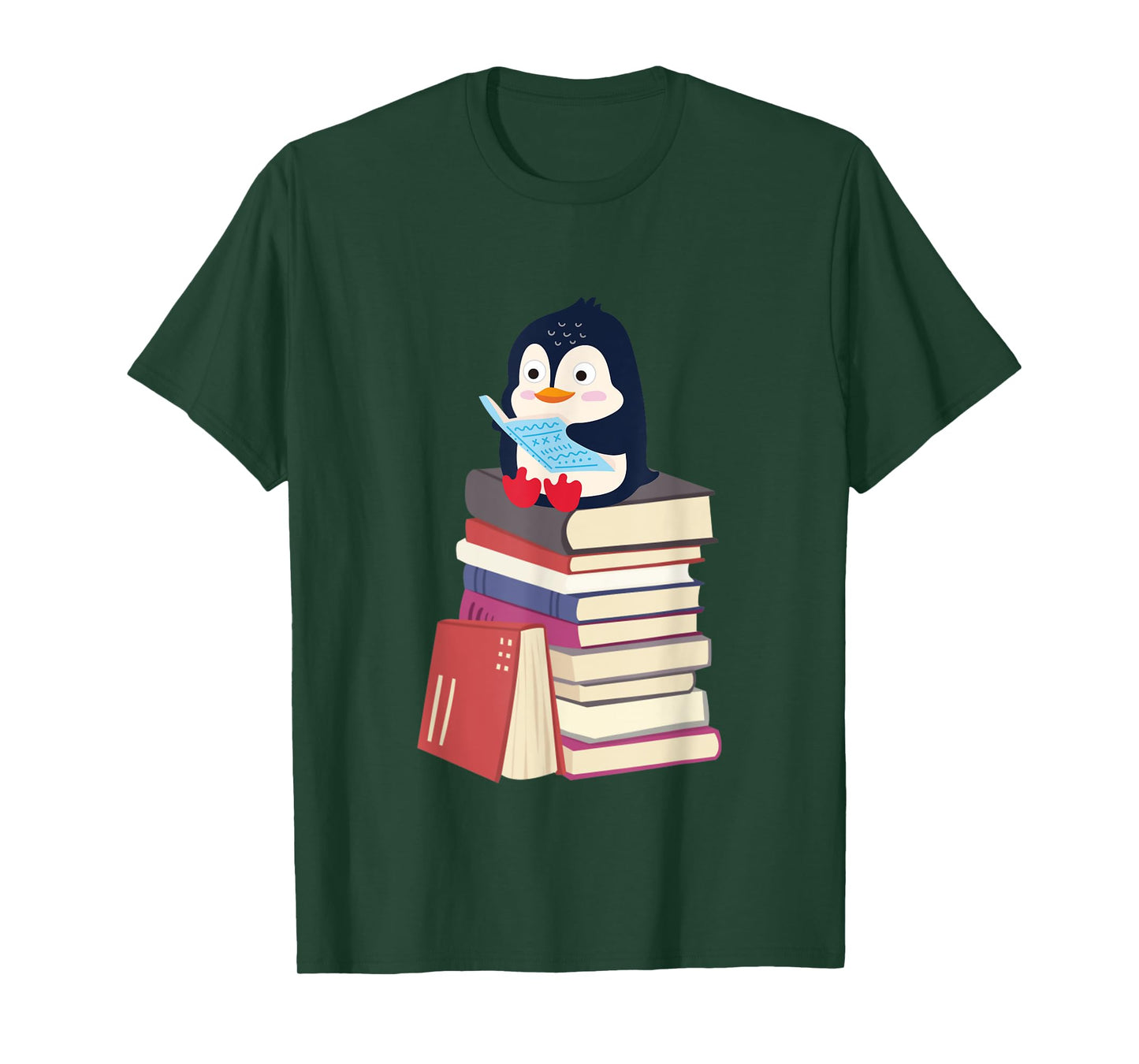 Teacher Librarian Kawaii Penguin, Book Lover Penguin T-Shirt