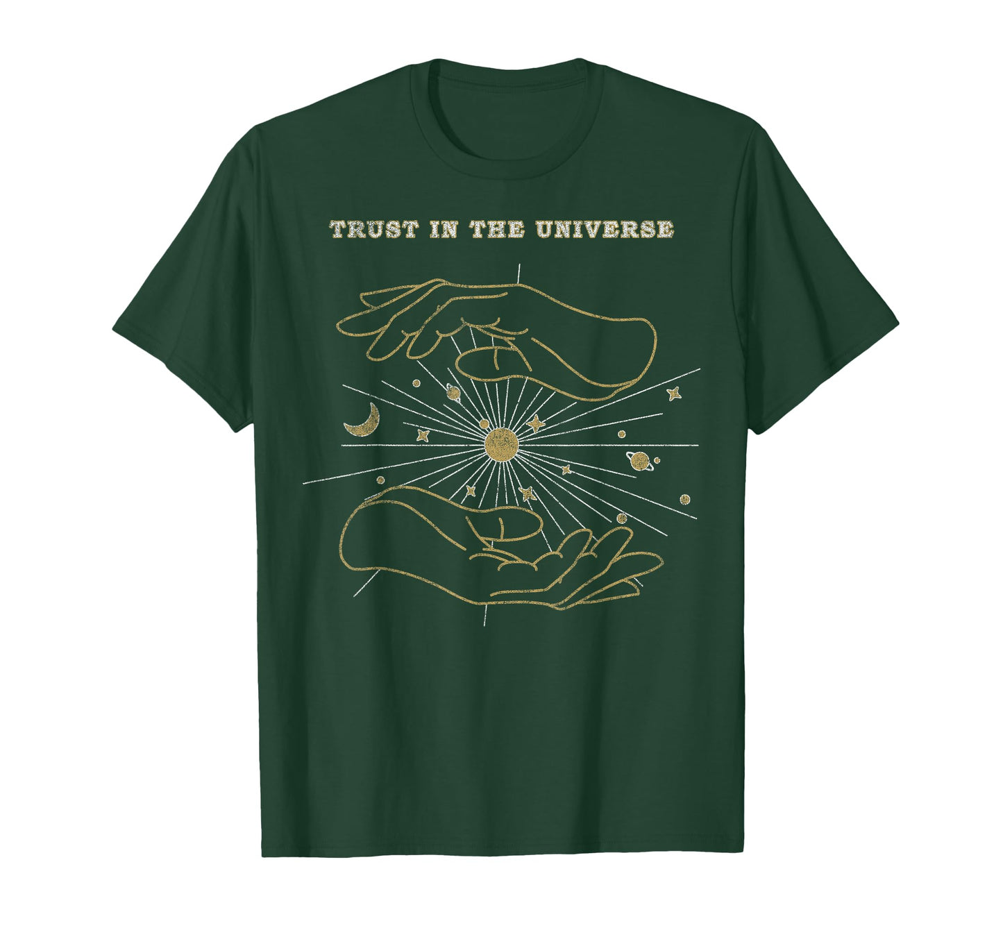 Trendy Hands Trust In The Universe T-Shirt