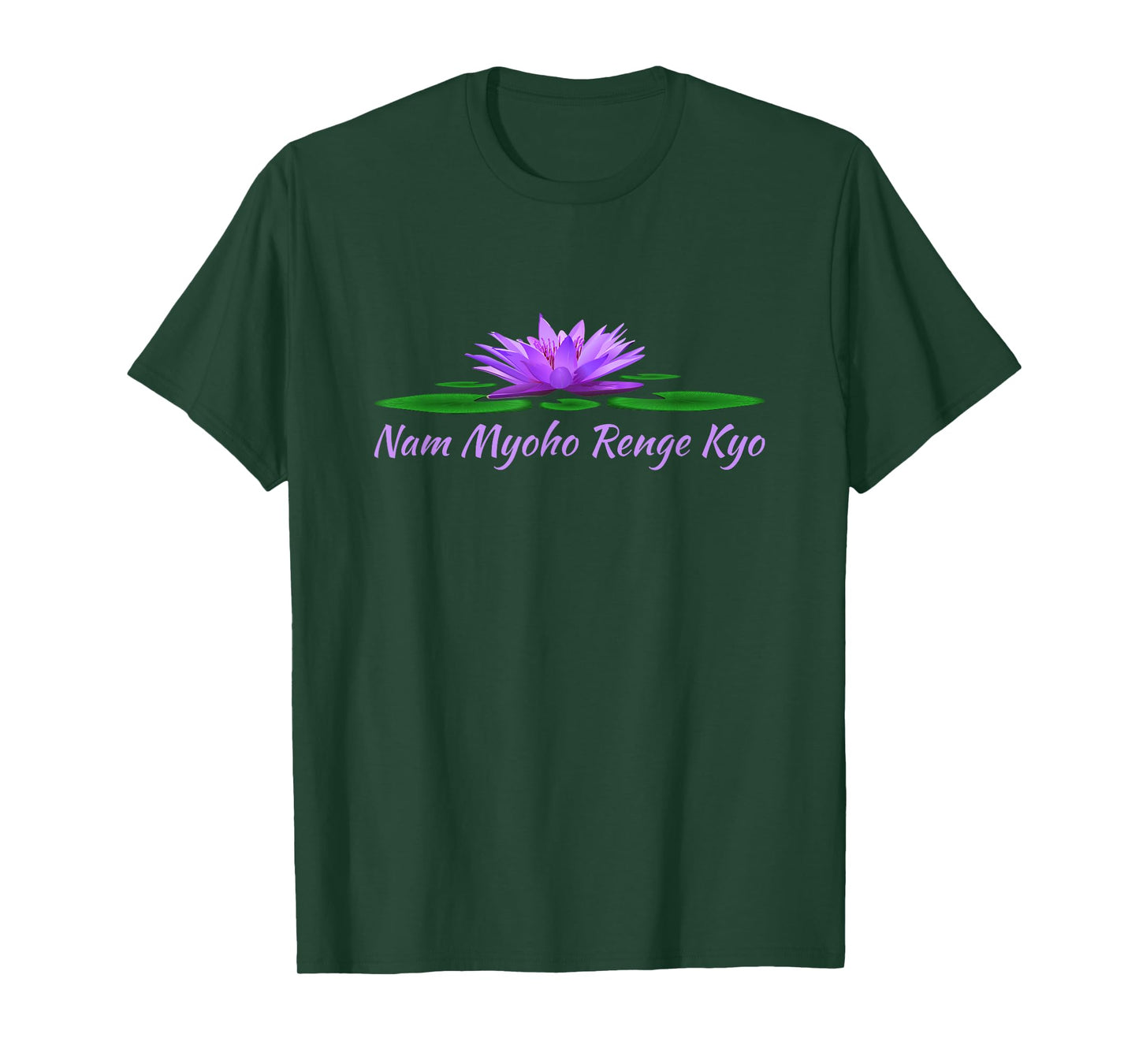 Nam Myoho Renge Kyo Japanese Buddhist Mantra Lotus Flower T-Shirt