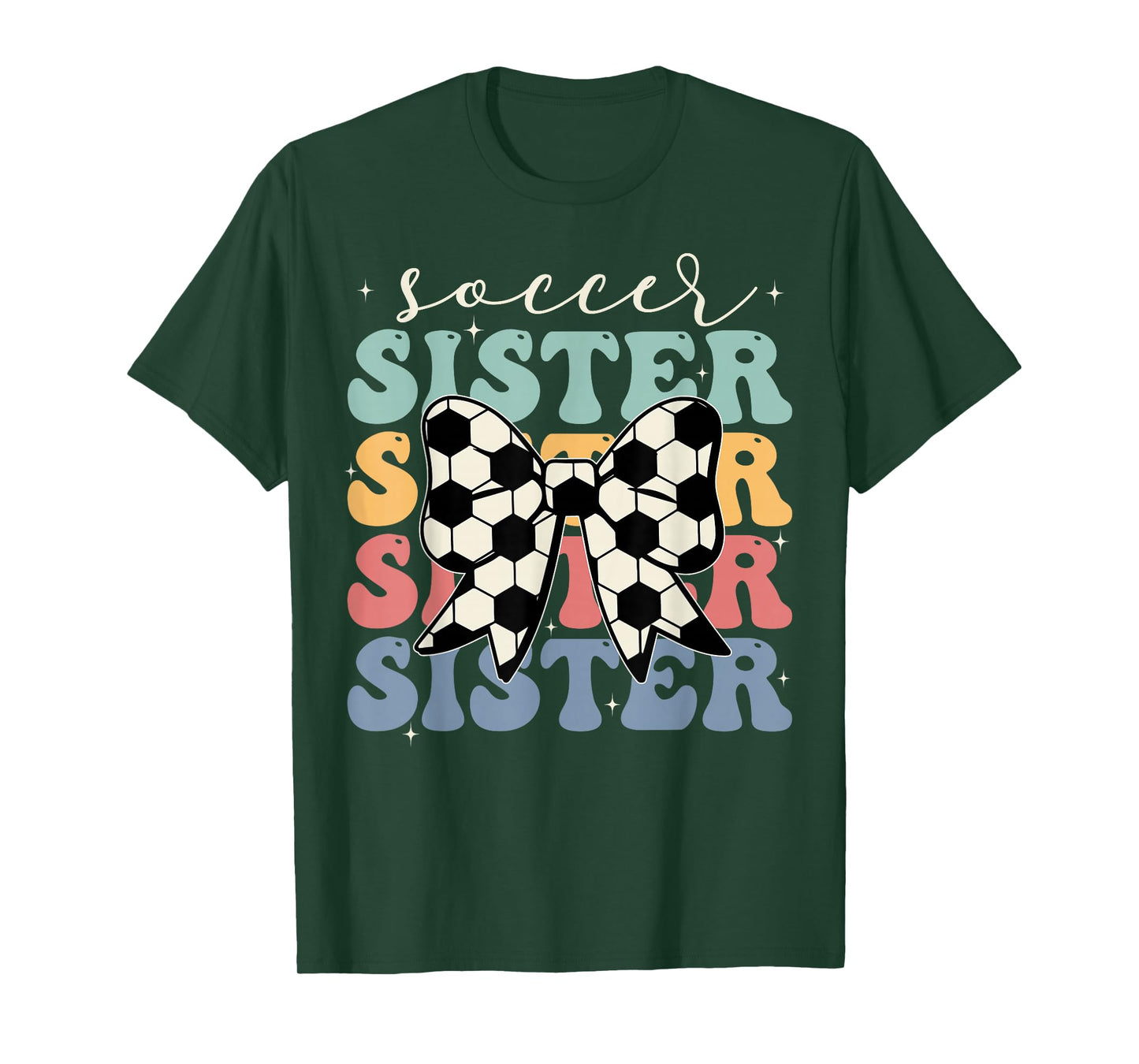 Soccer Sister Vintage Sport Lover Sister Mothers Da T-Shirt