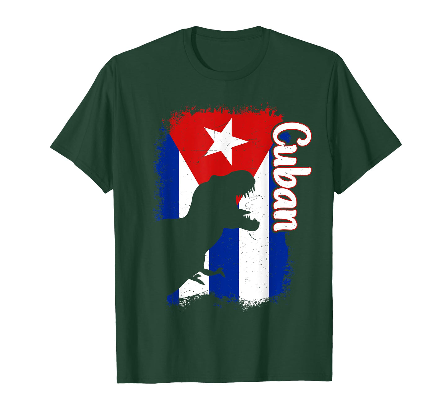 Boys Cubanita Cuba Flag Cuban Dino Kids Hispanic Heritage T-Shirt