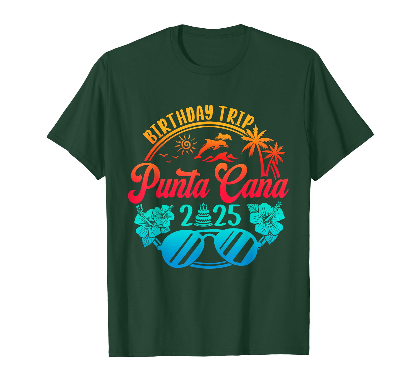Punta Cana Birthday Trip 2025 Cruise Vacation Birthday Party T-Shirt