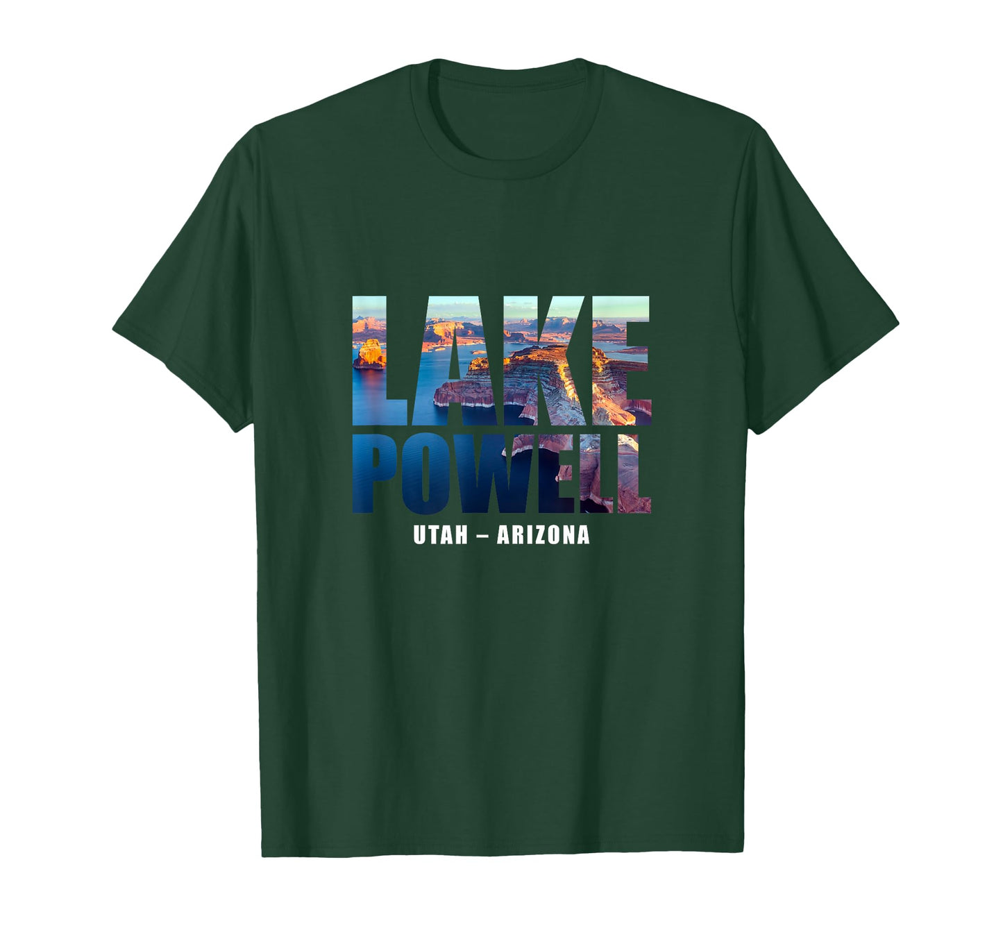 Lake Powell Landscape Inside Bold Letters Travel Souvenir T-Shirt