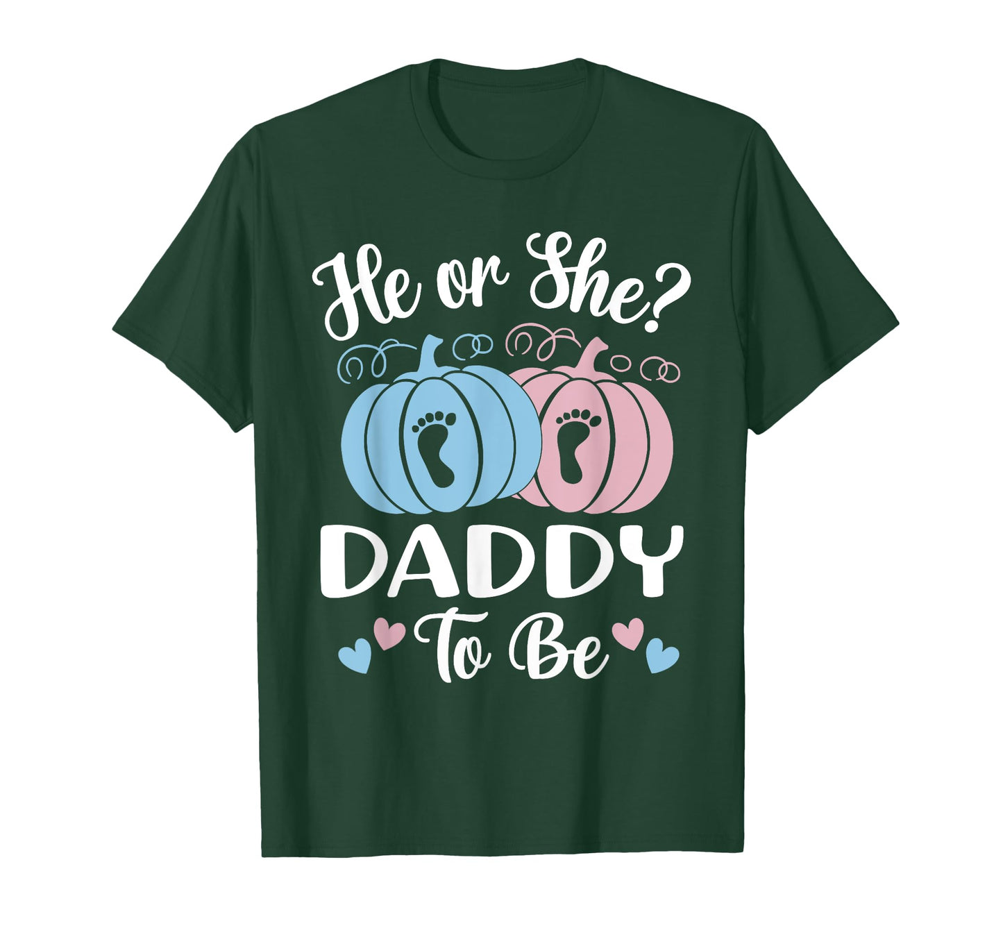 Halloween He or She Daddy to Be Pumpkin T-Shirt