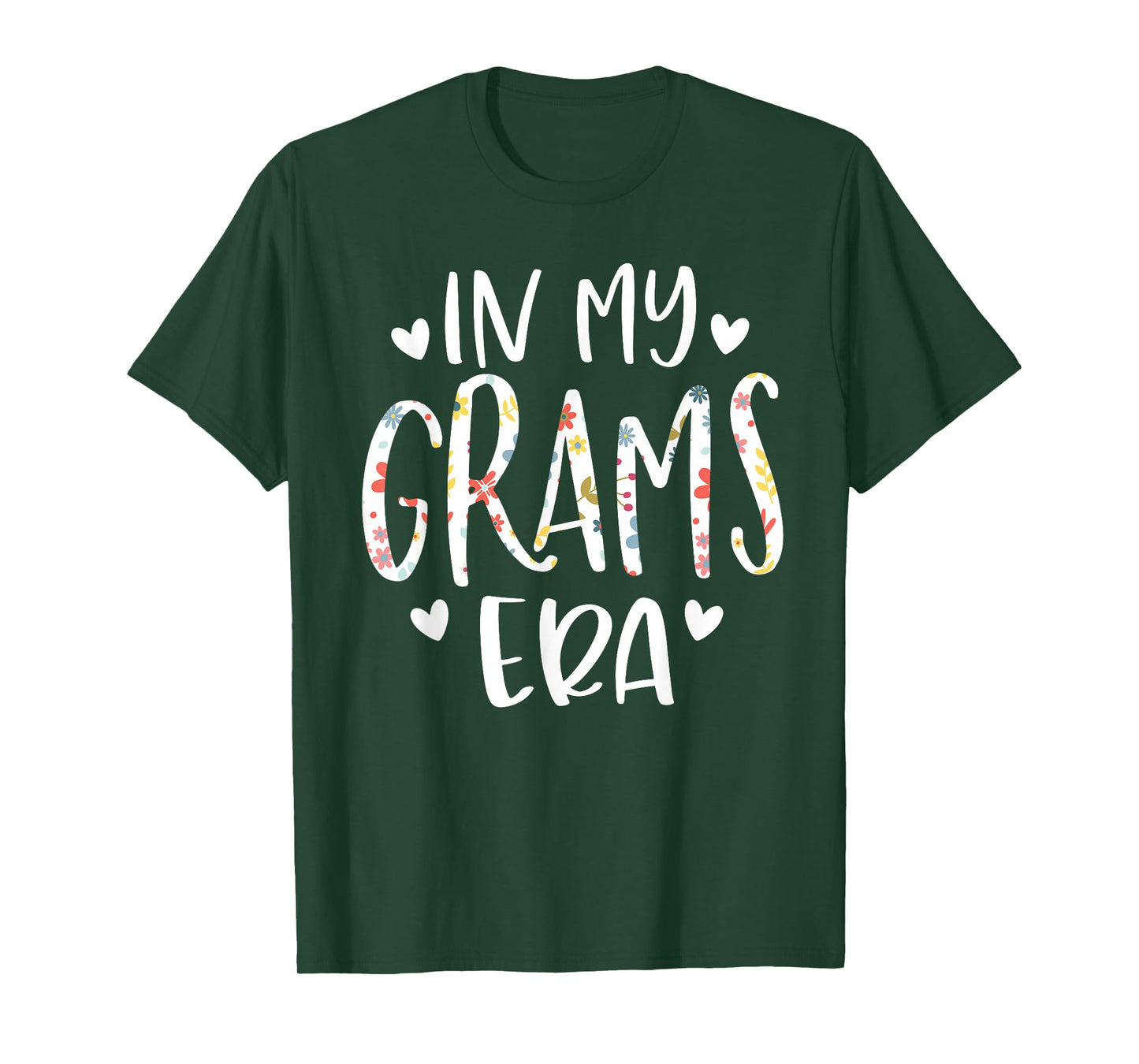 In My Grams Era Flower Letter Floral Cute Gifts For Grams T-Shirt