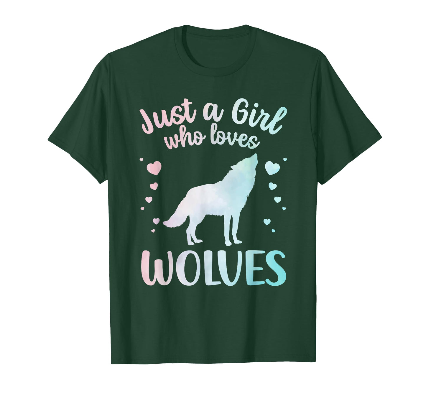 Cute Wolf Art for Women Girls Wof Pack Wolves Wolf Lover T-Shirt