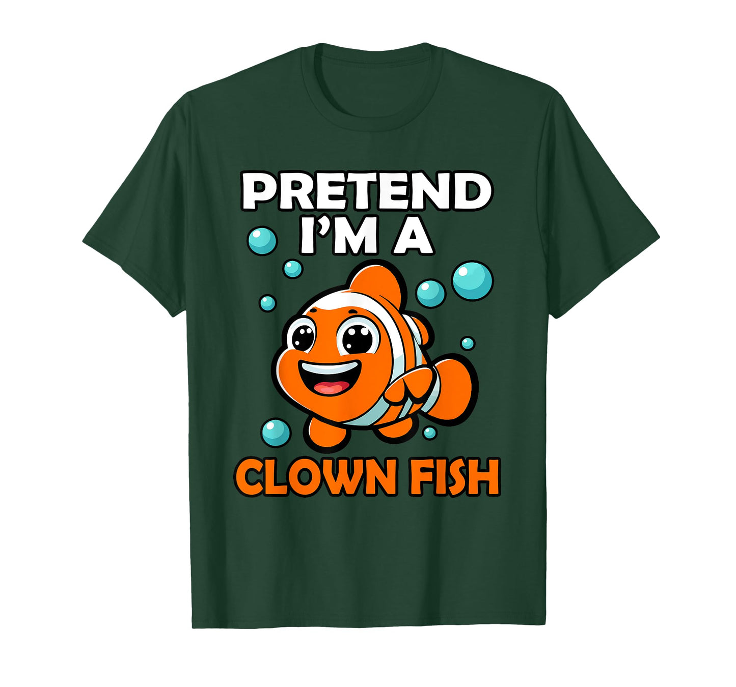 Funny Pretend I'm a Clown Fish Halloween Fish Lover Fishing T-Shirt