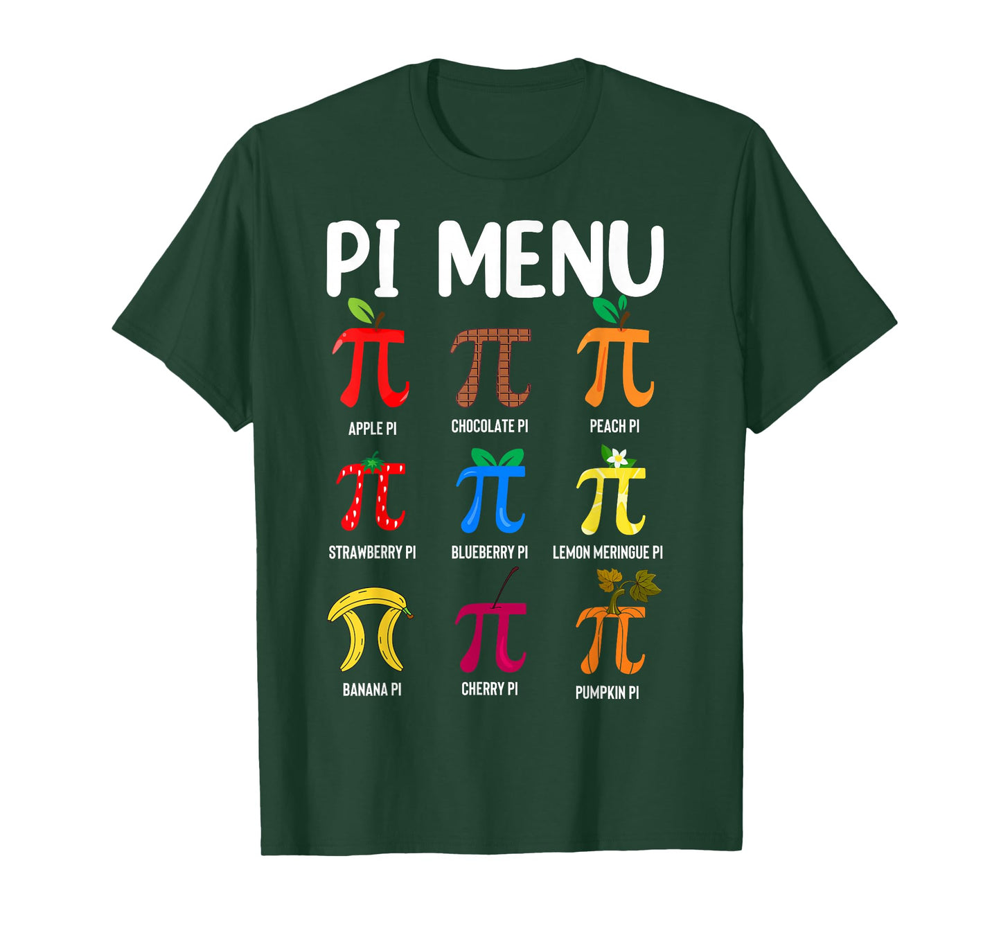 Pi Menu 3.14 Pi Symbol - Math Teacher Happy Pi Day T-Shirt
