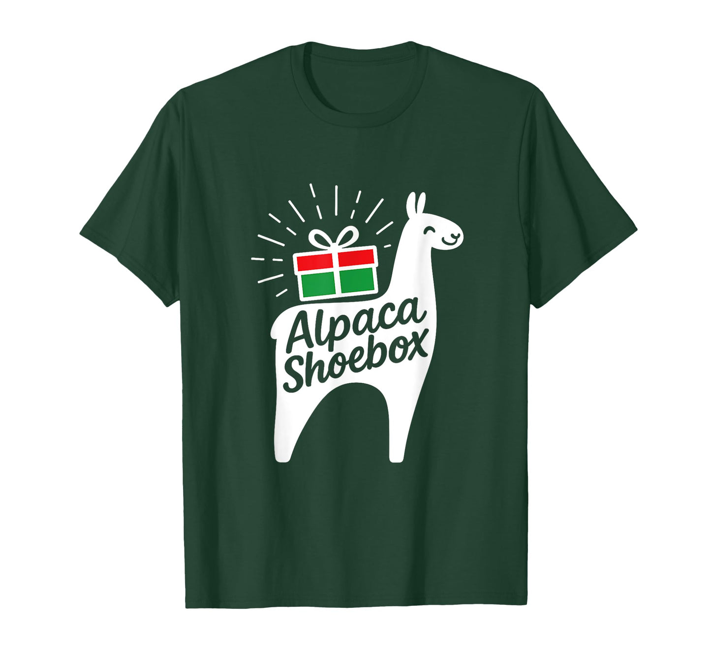 Alpaca Shoebox Christmas Child Giving T-Shirt