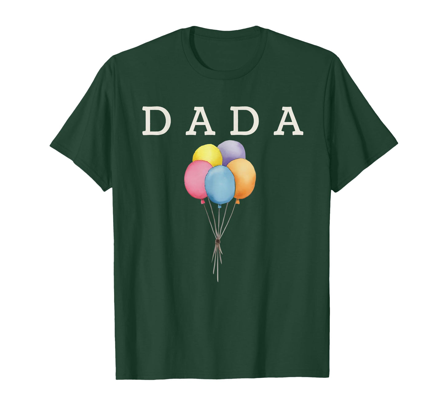 Dada of The Rainbow Balloon Birthday Boy Girl Family T-Shirt
