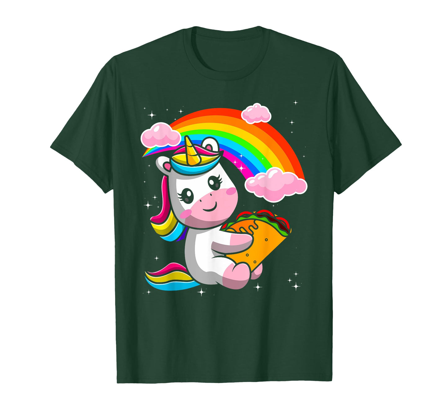 Unicorn Taco Rainbow Fiesta Cinco De Mayo Toddler Girls Kids T-Shirt